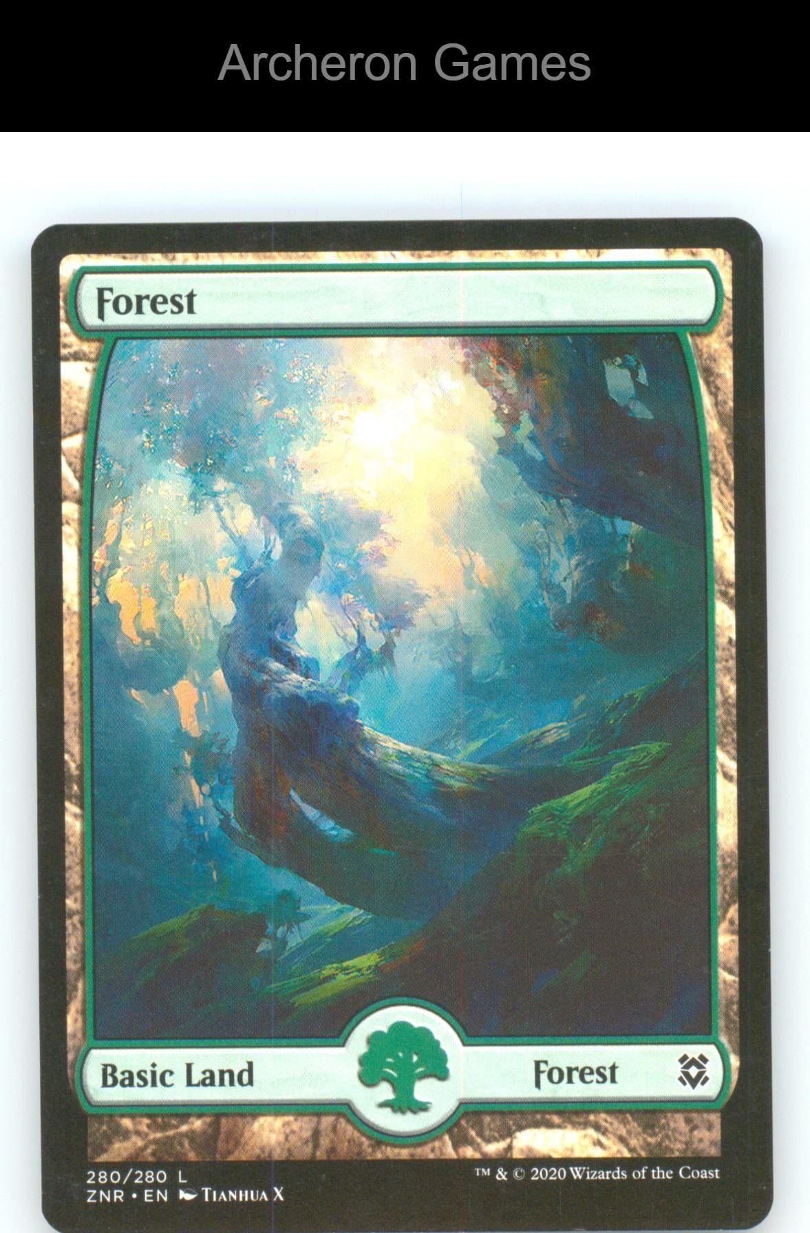 Forest (280) - Full Art ZNR 280 Land MTG Card Zendikar Rising