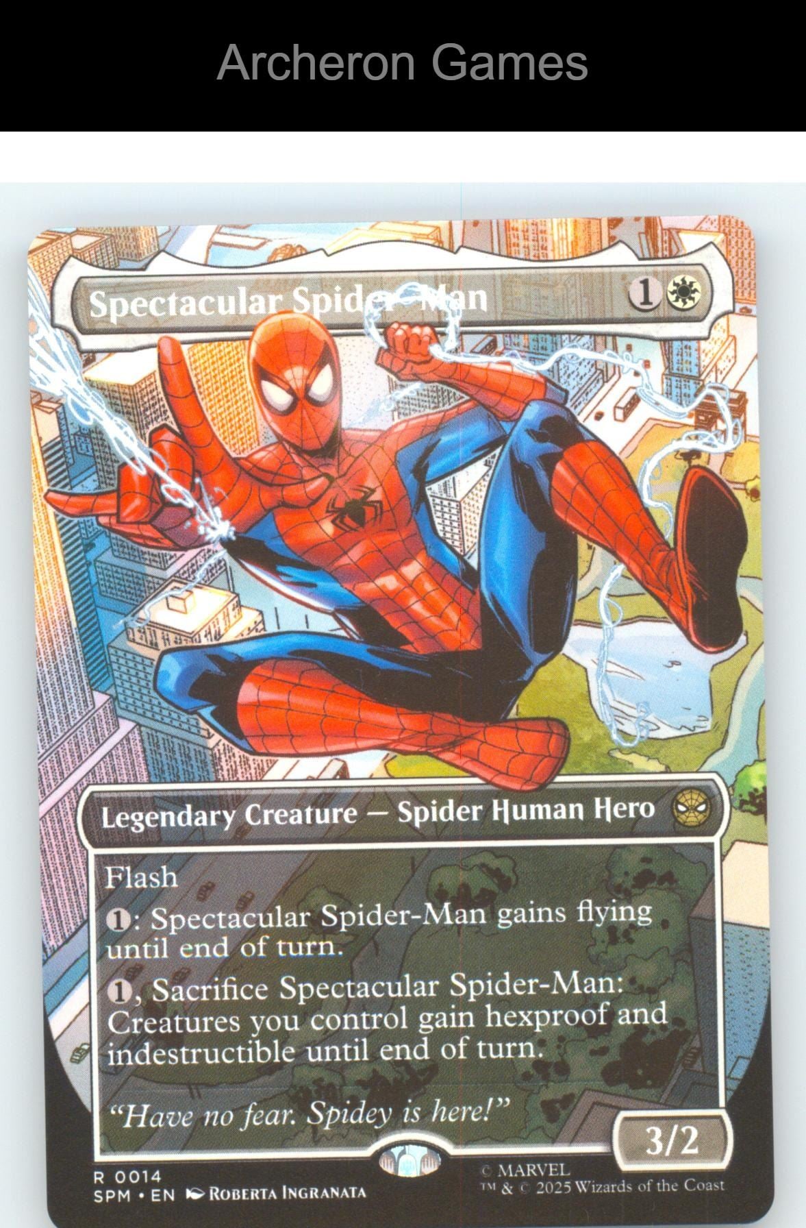 Spectacular Spider-Man (Borderless) SPM 14 R MTG Card NM/EX+