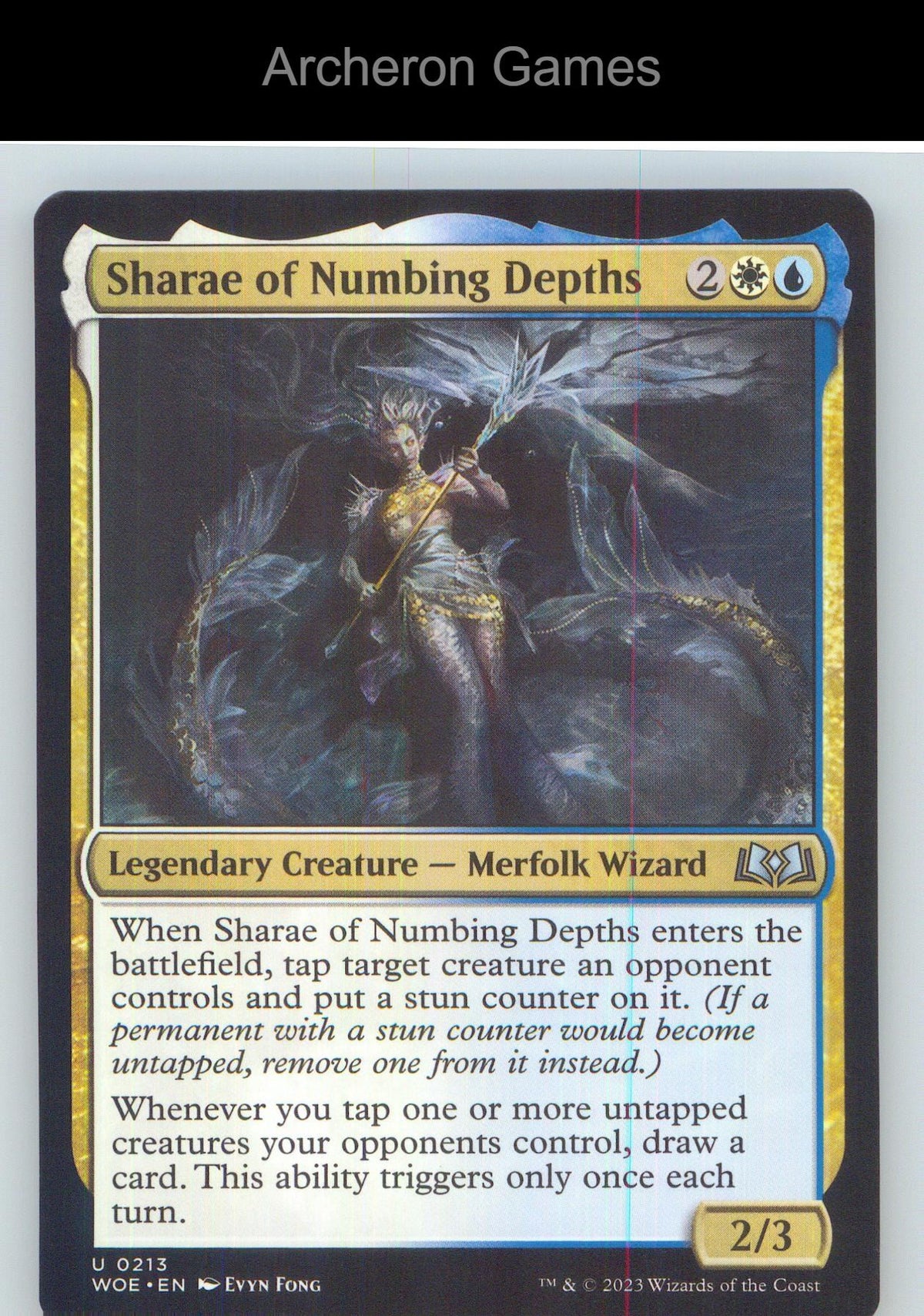 Sharae of Numbing Depths WOE 213 UC MTG Card NM/EX+
