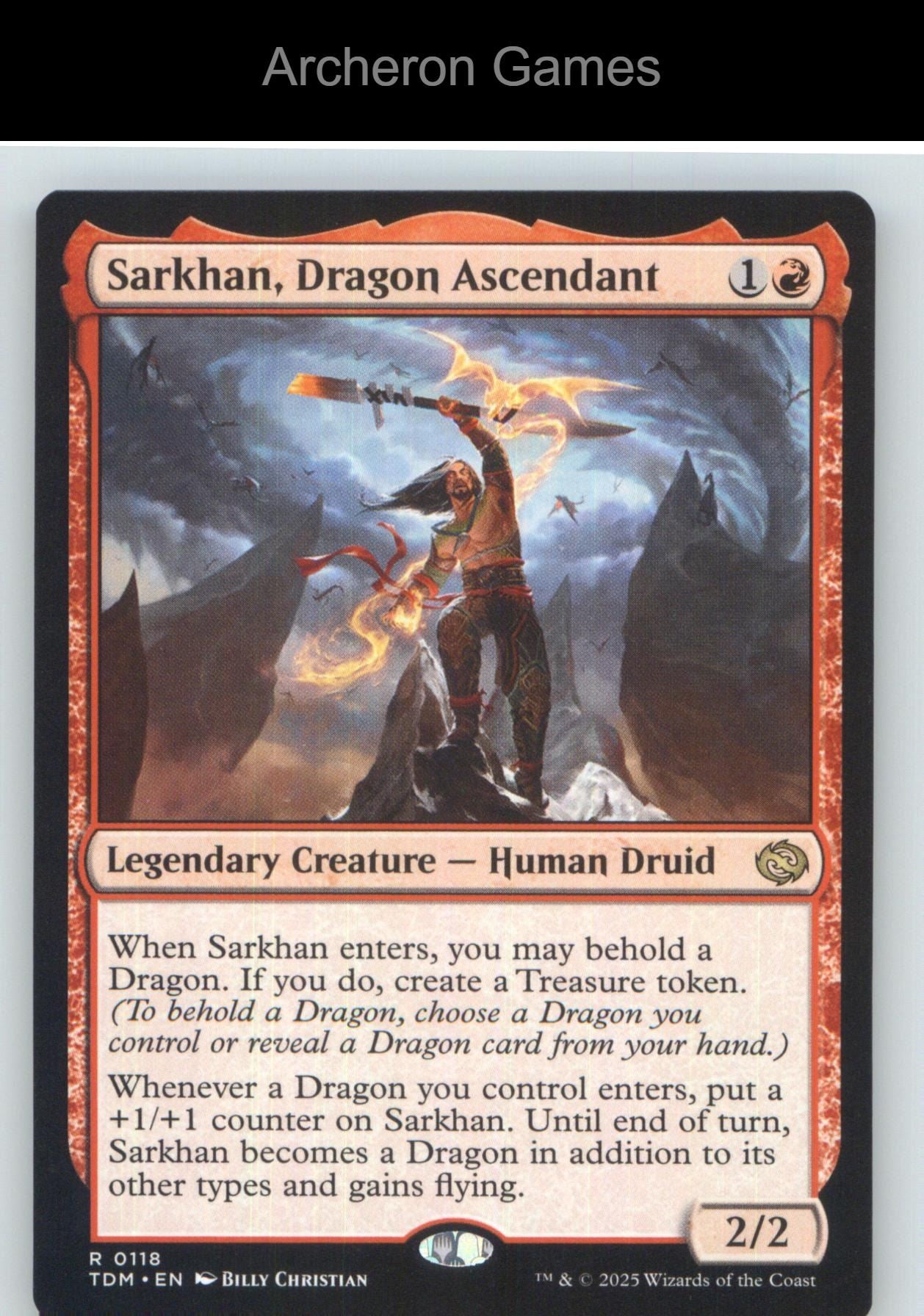 Sarkhan, Dragon Ascendant TDM 118 R MTG Card NM/EX+