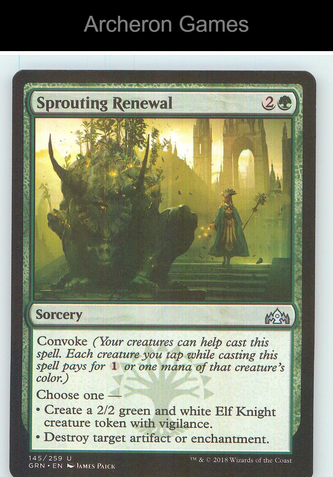 Sprouting Renewal GRN 145 UC MTG Card NM/EX+