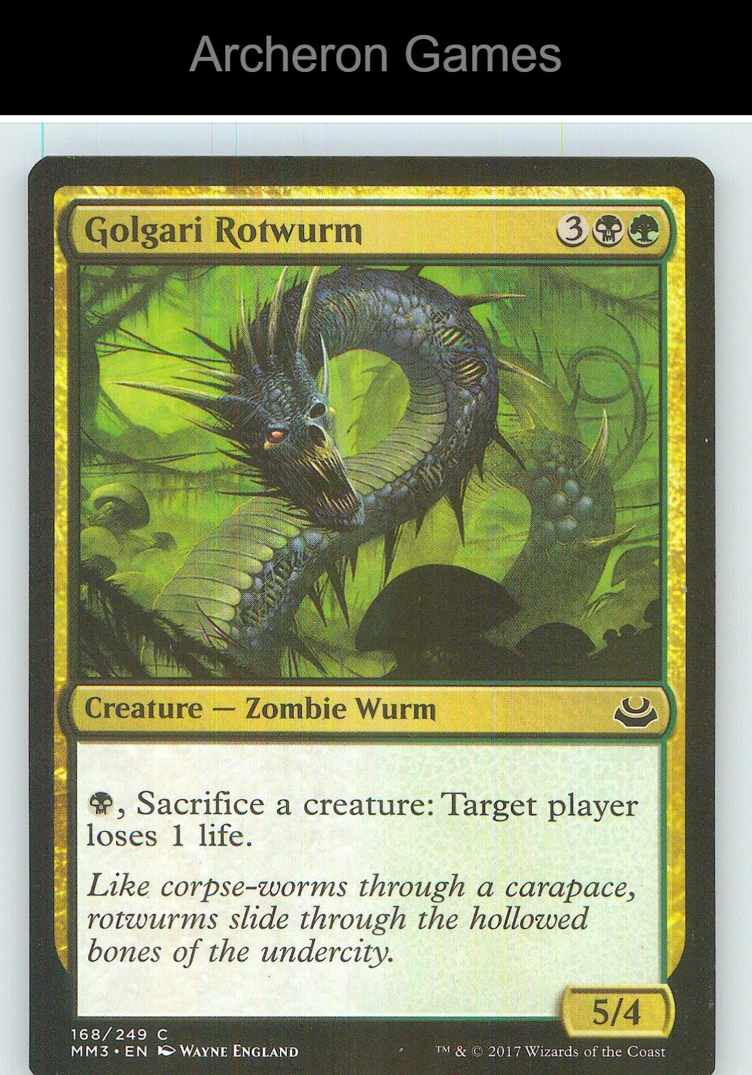 Golgari Rotwurm MM3 168 C MTG Card NM/EX+