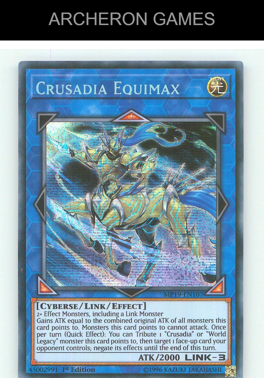Crusadia Equimax Prismatic Secret Rare YUGIOH Card Unlimited