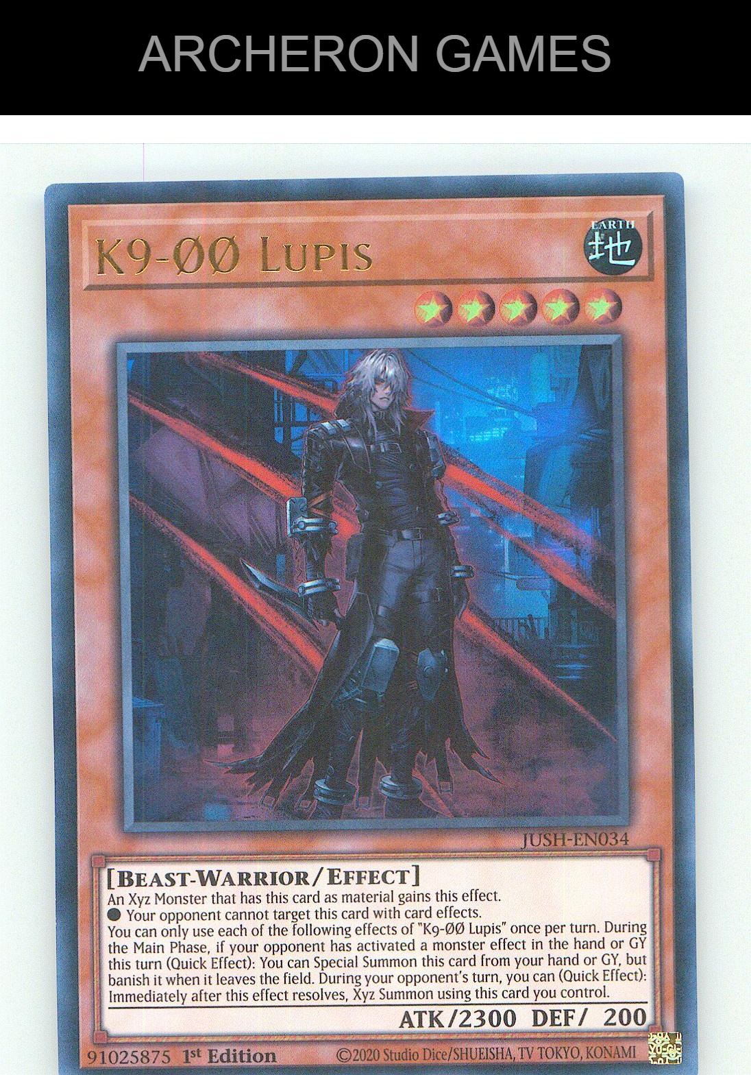 K9-00 Lupis Ultra Rare YUGIOH Card 1st Edition