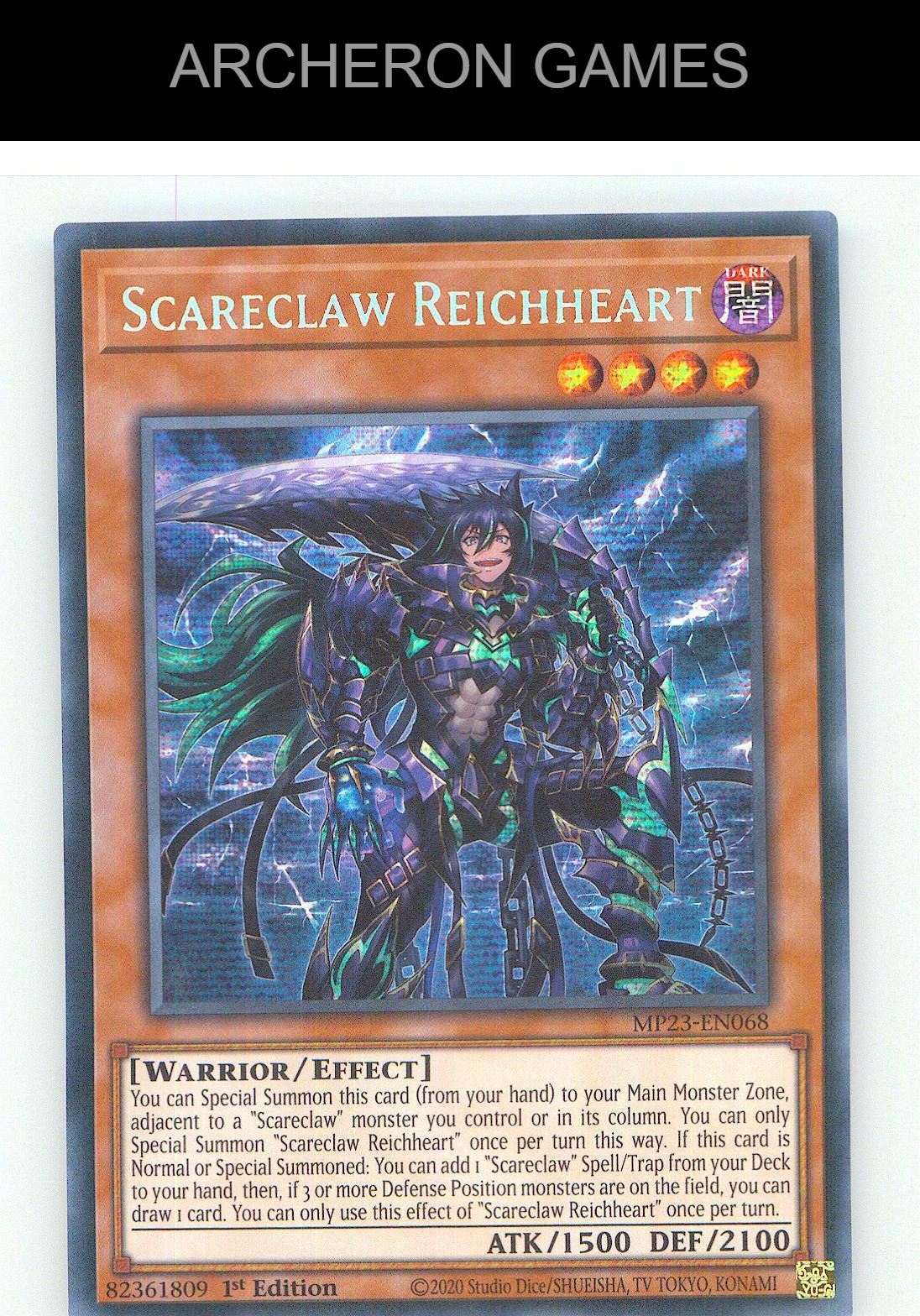 Scareclaw Reichheart Prismatic Secret Rare YUGIOH Card 1st Edition