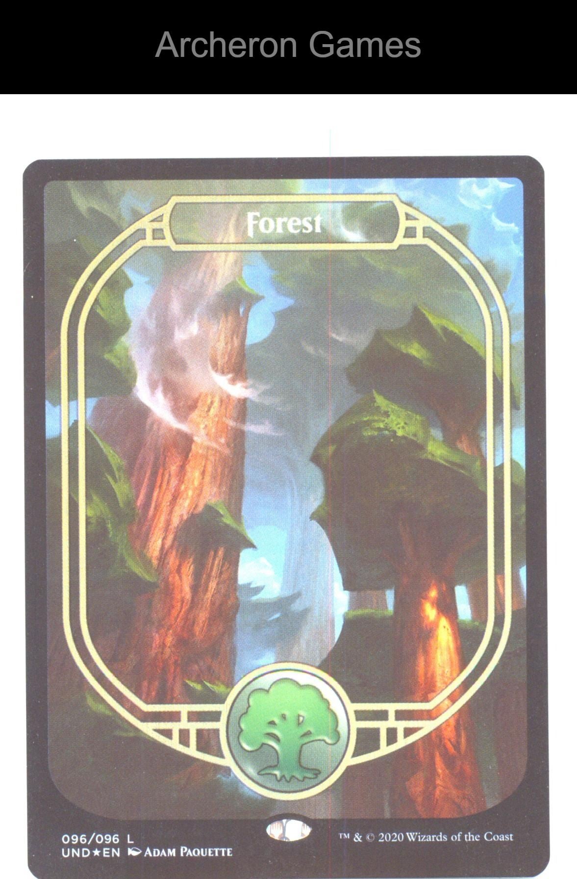Forest (Full Art) UND 96 Land MTG Card Unsanctioned Foil