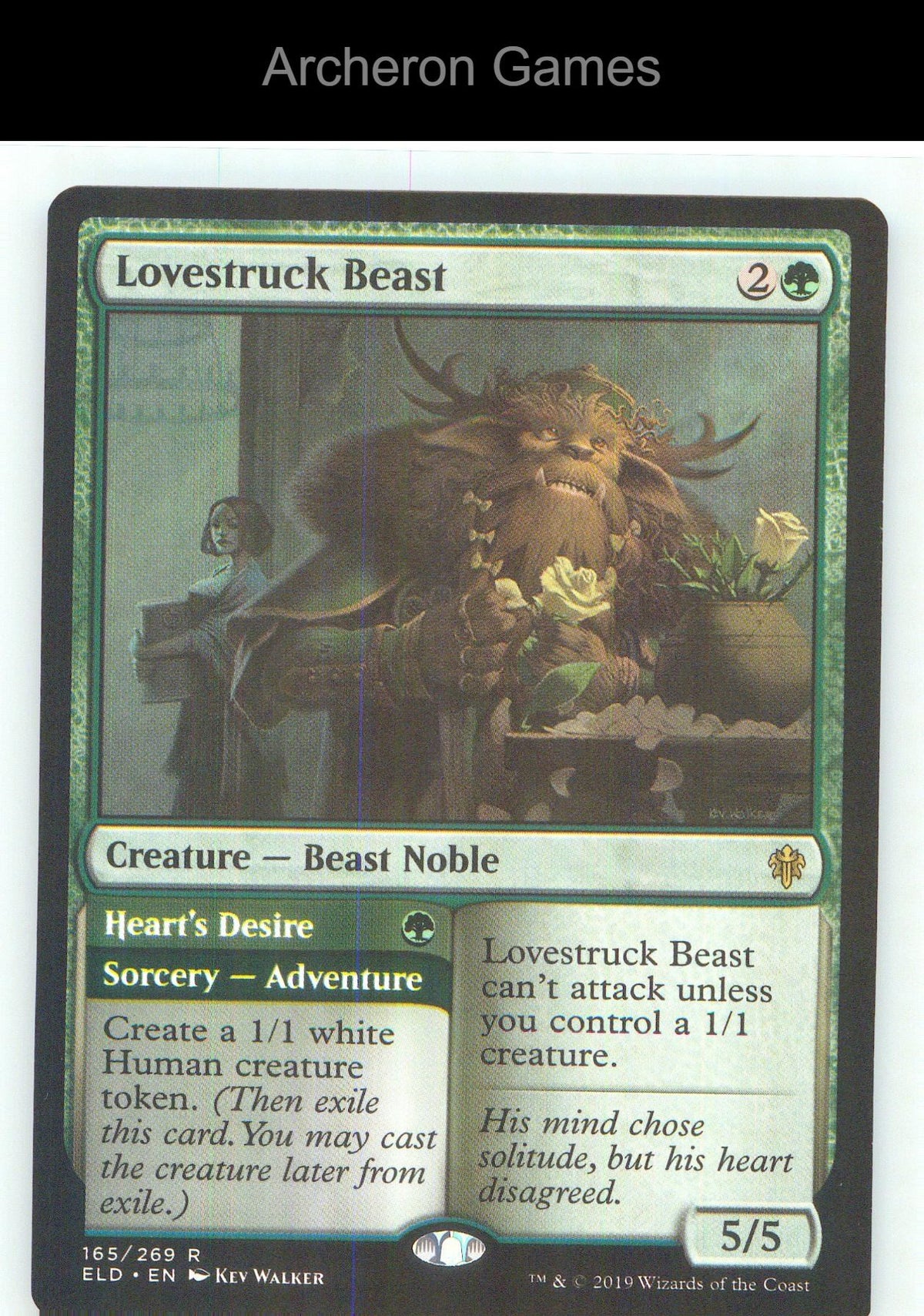 Lovestruck Beast ELD 165 R MTG Card NM/EX+