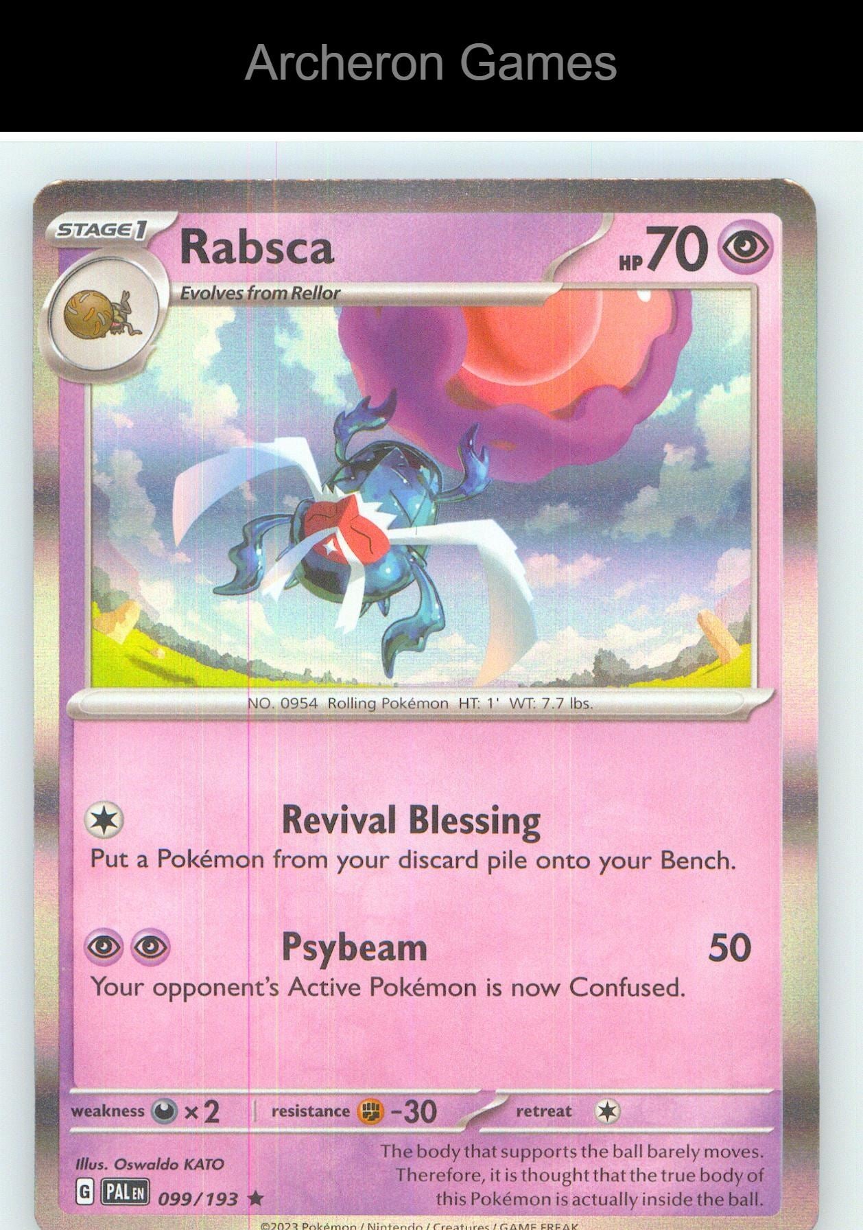 Pokemon Card Rabsca PAL 099/193 R Paldea Evolved Holo