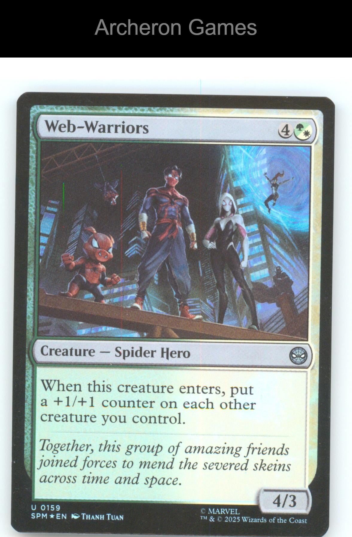 Web-Warriors SPM 159 UC MTG Card Marvel's Spider-Man Foil