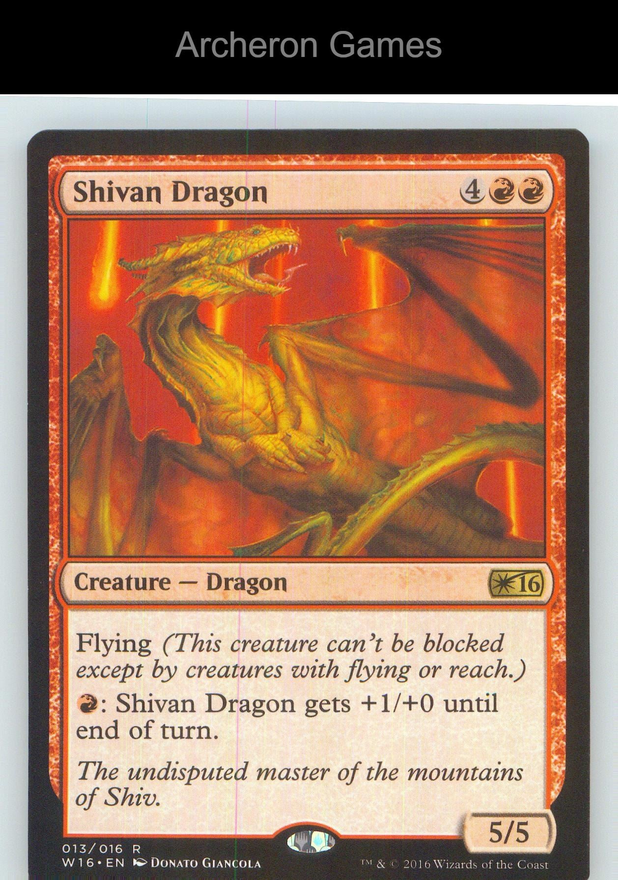 Shivan Dragon W16 13 R MTG Card NM/EX+