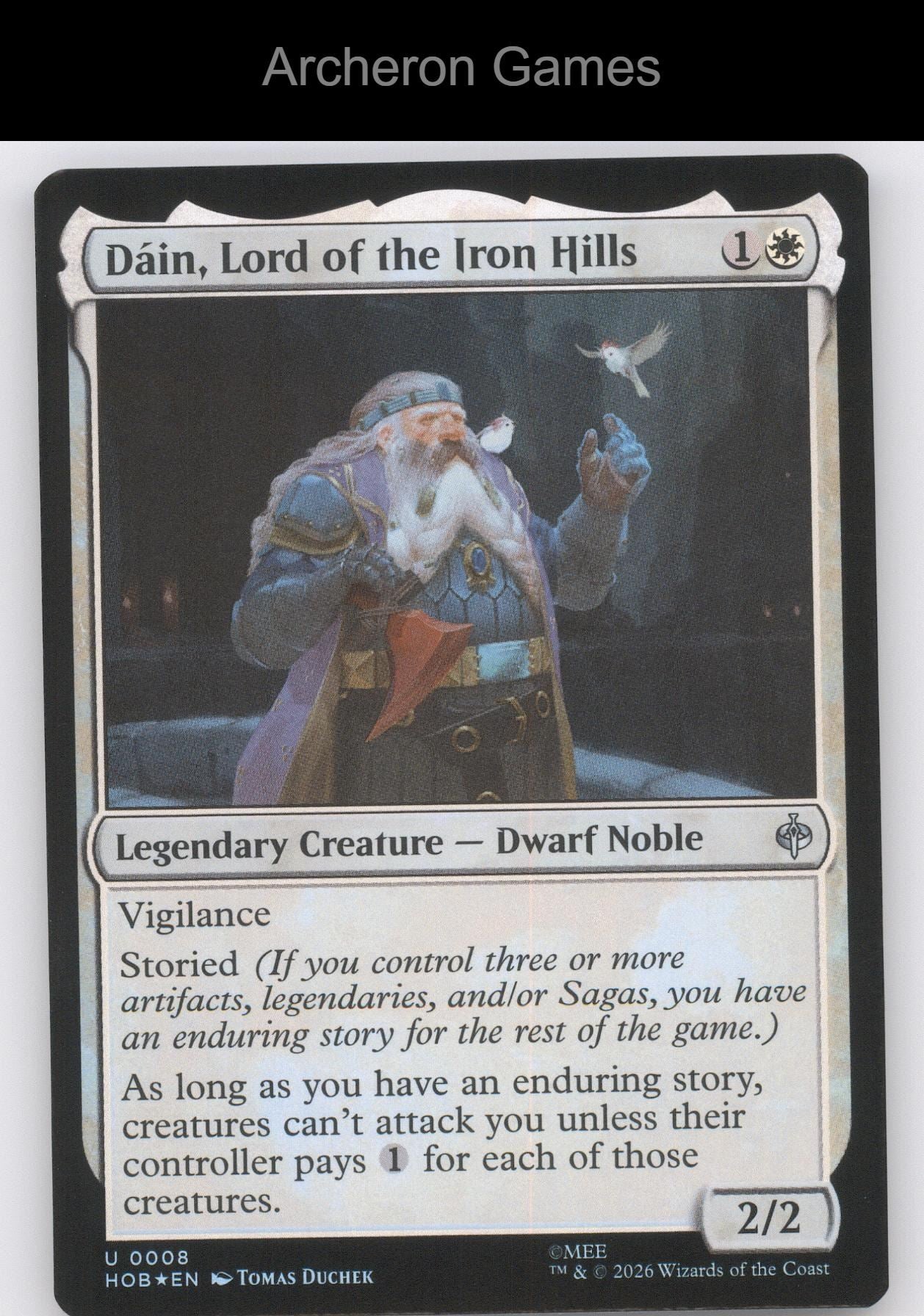 Dain, Lord of the Iron Hills HOB 8 UC MTG Card The Hobbit