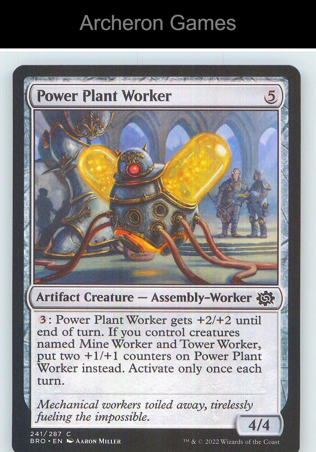 Power Plant Worker BRO 241 C MTG Card NM/EX+