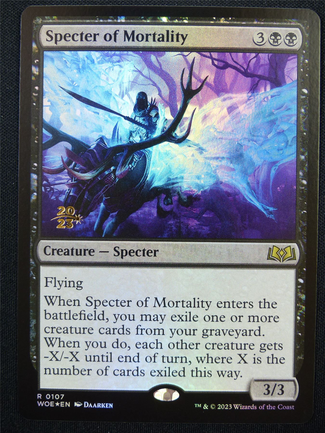 Specter of Mortality Pre-Release Promo Foil - WOE - Mtg Card #1HE