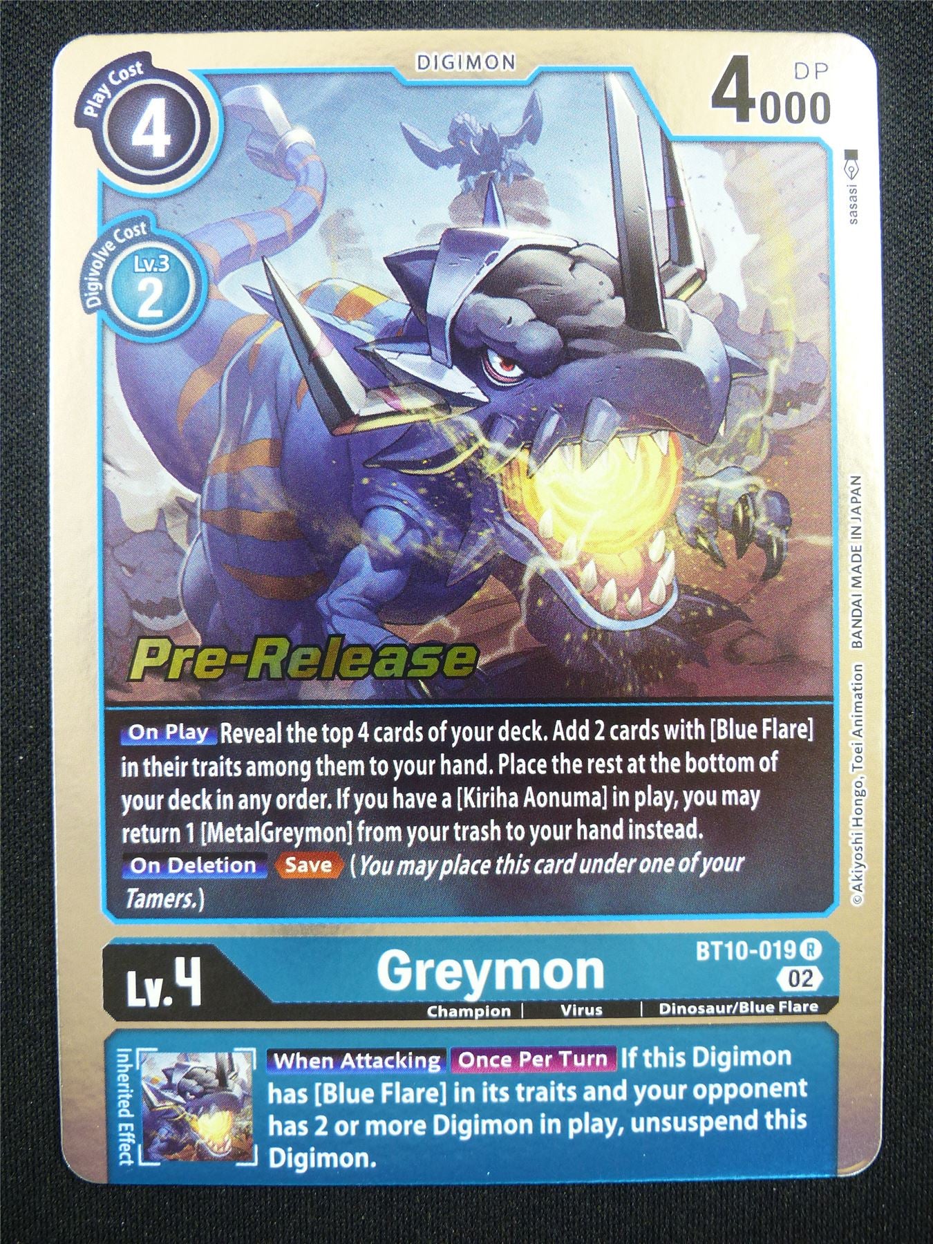 Greymon BT10-019 R Promo - Digimon Card #20S