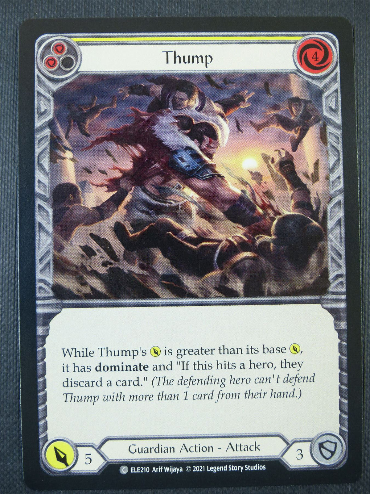 Thump - Yellow - Tales of Aria 1st ed - Flesh and Blood Card #62U
