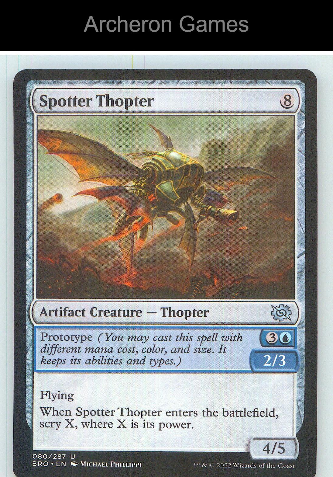Spotter Thopter BRO 80 UC MTG Card NM/EX+