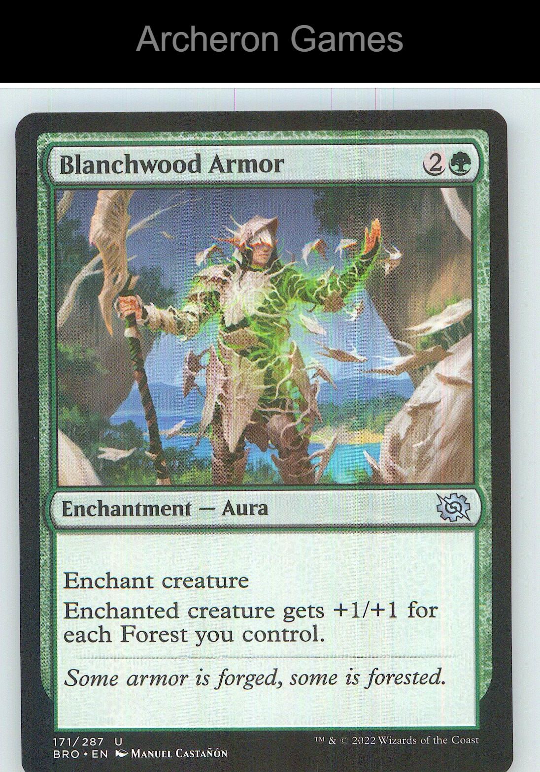 Blanchwood Armor BRO 171 UC MTG Card NM/EX+