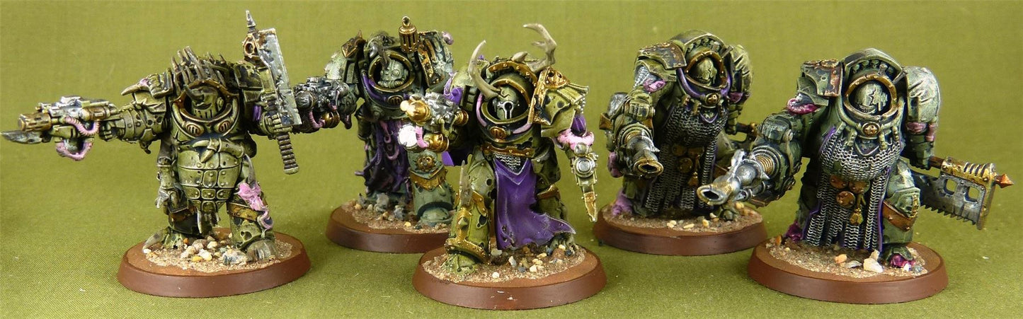 BlightLord Terminators - Death Guard - Painted - Warhammer AoS 40k #2XQ