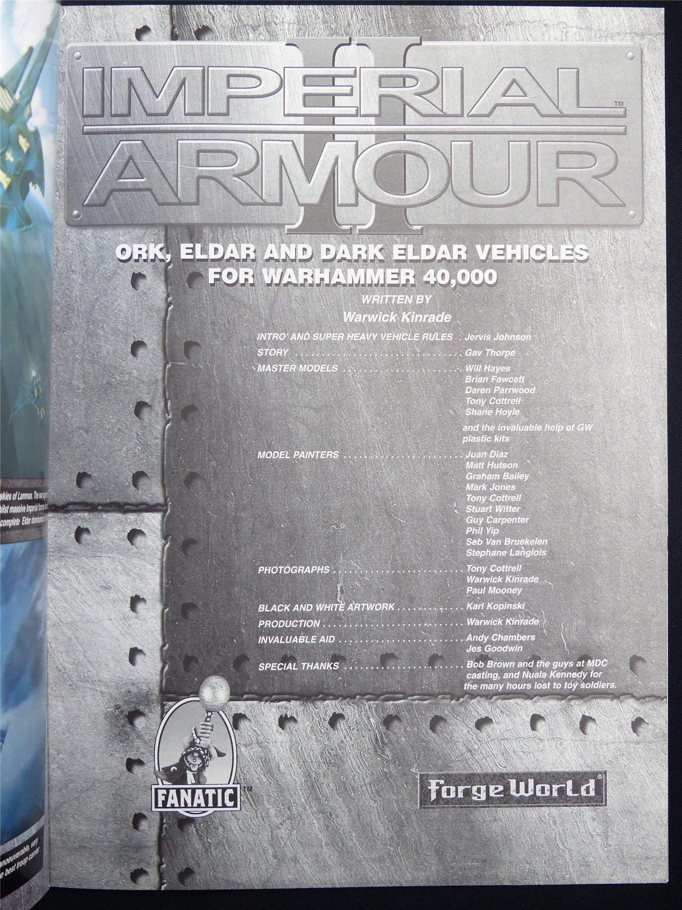 Imperial Armour: Ork Eldar & Dark Eldar Vehicles Codex Softback - Warhammer 40K #1OL