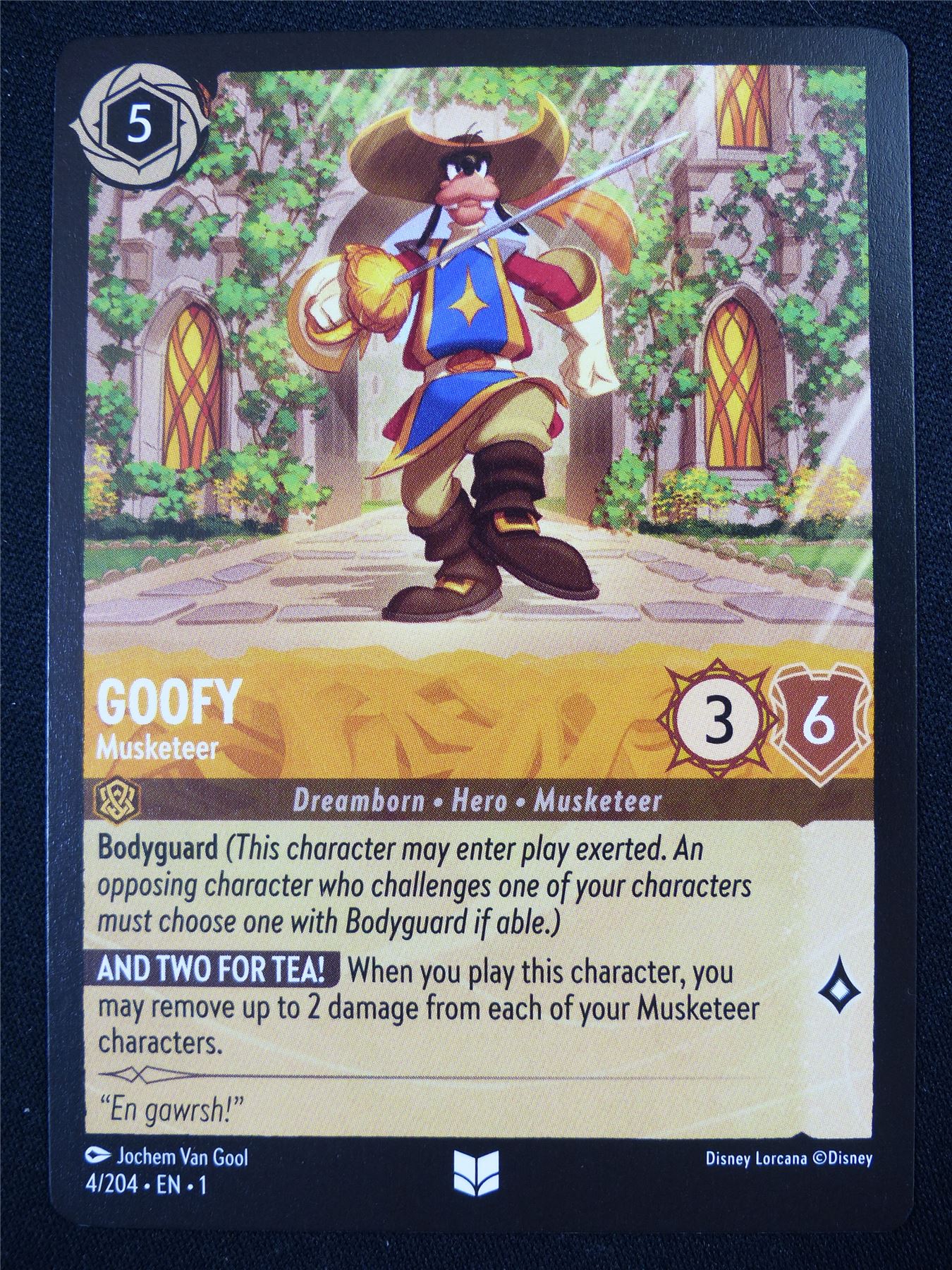 Goofy Musketeer 4/204 - Lorcana Card #4S5