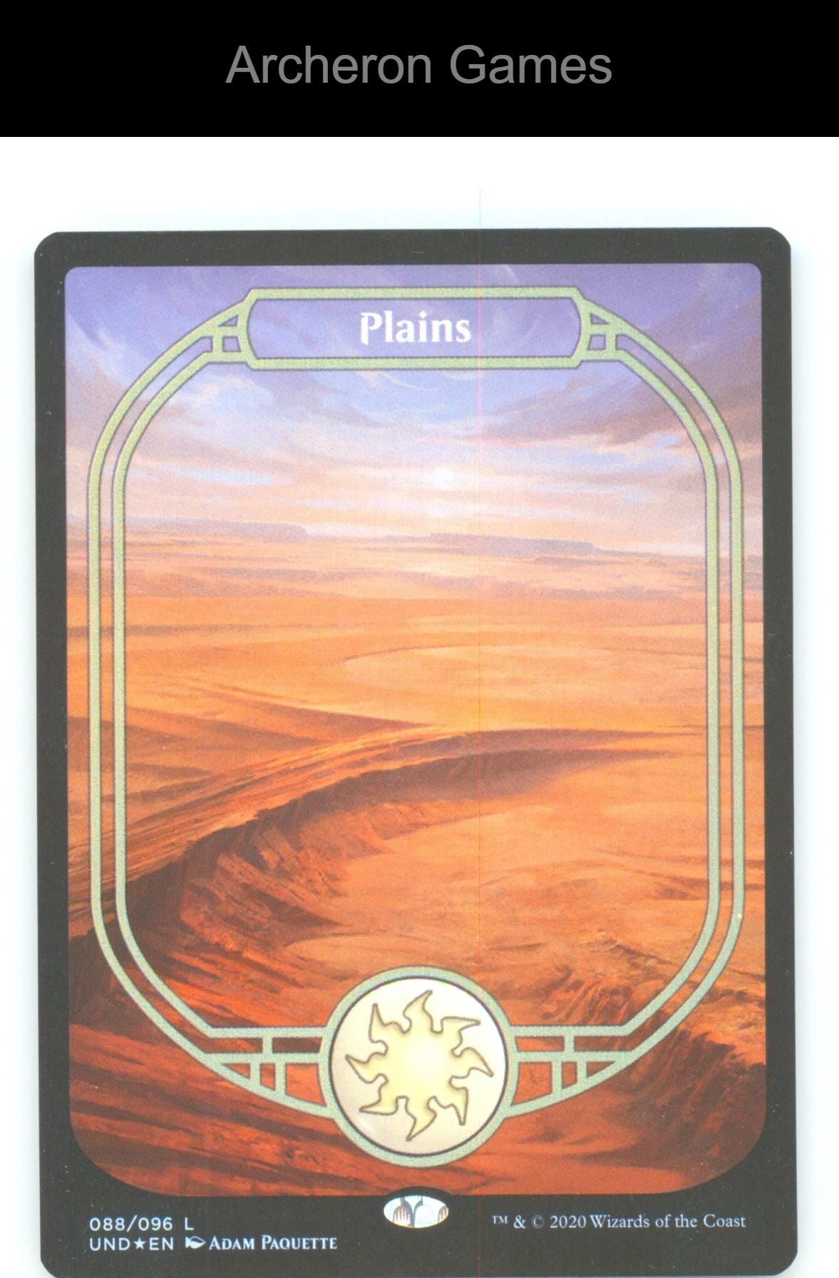 Plains (Full Art) UND 88 Land MTG Card Unsanctioned Foil