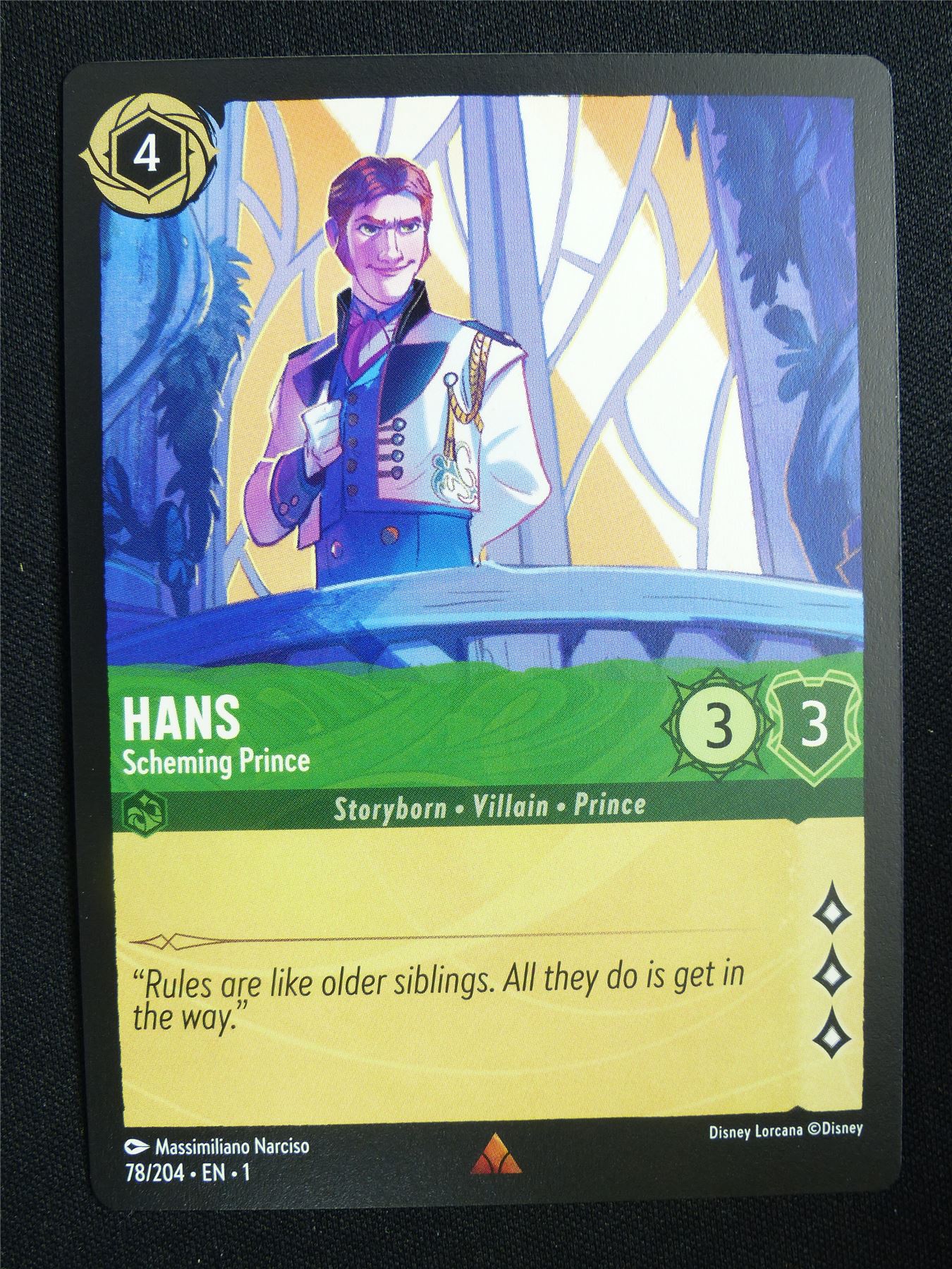 Hans Scheming Prince 78/204 - Lorcana Card #184