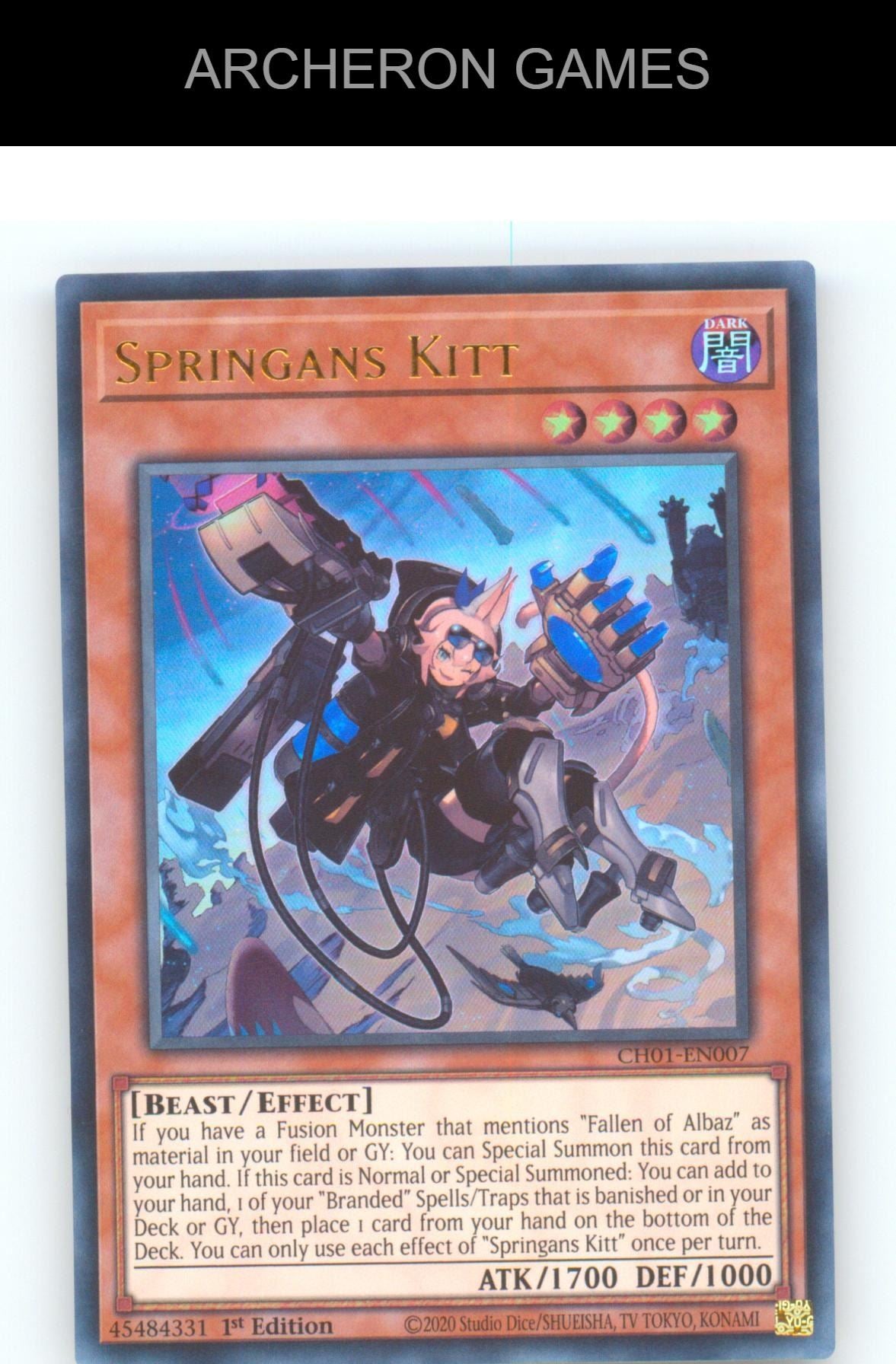 Springans Kitt Ultra Rare YUGIOH Card 1st Edition