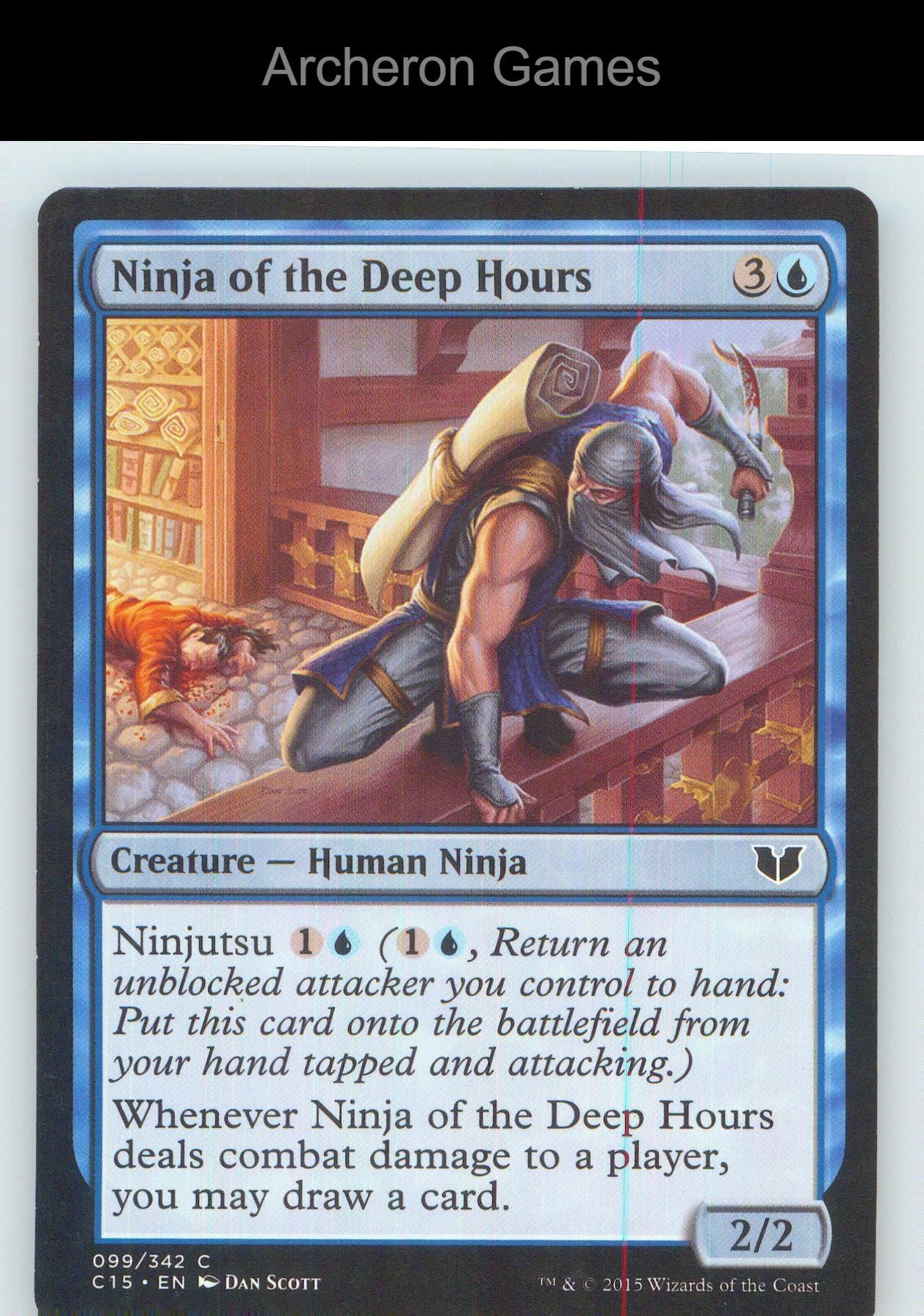 Ninja of the Deep Hours C15 99 C MTG Card NM/EX+