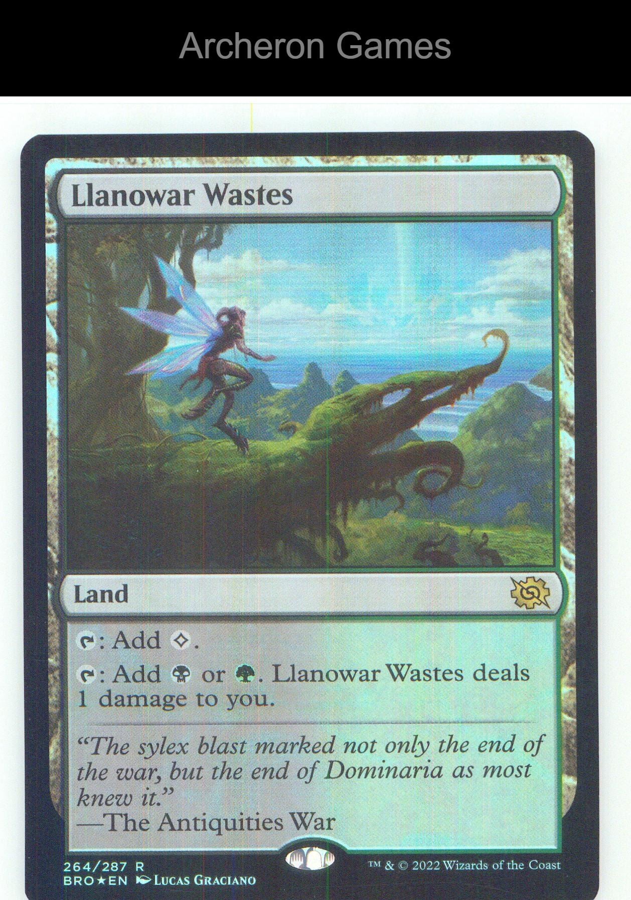 Llanowar Wastes BRO 264 R MTG Card NM/EX+ Foil
