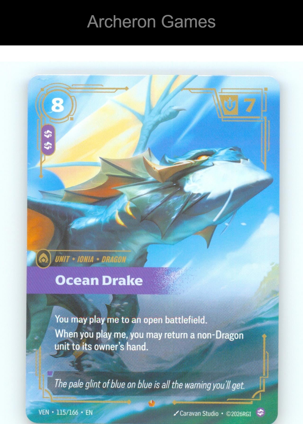Ocean Drake VEN 115/166 Epic Vendetta Riftbound Card Foil