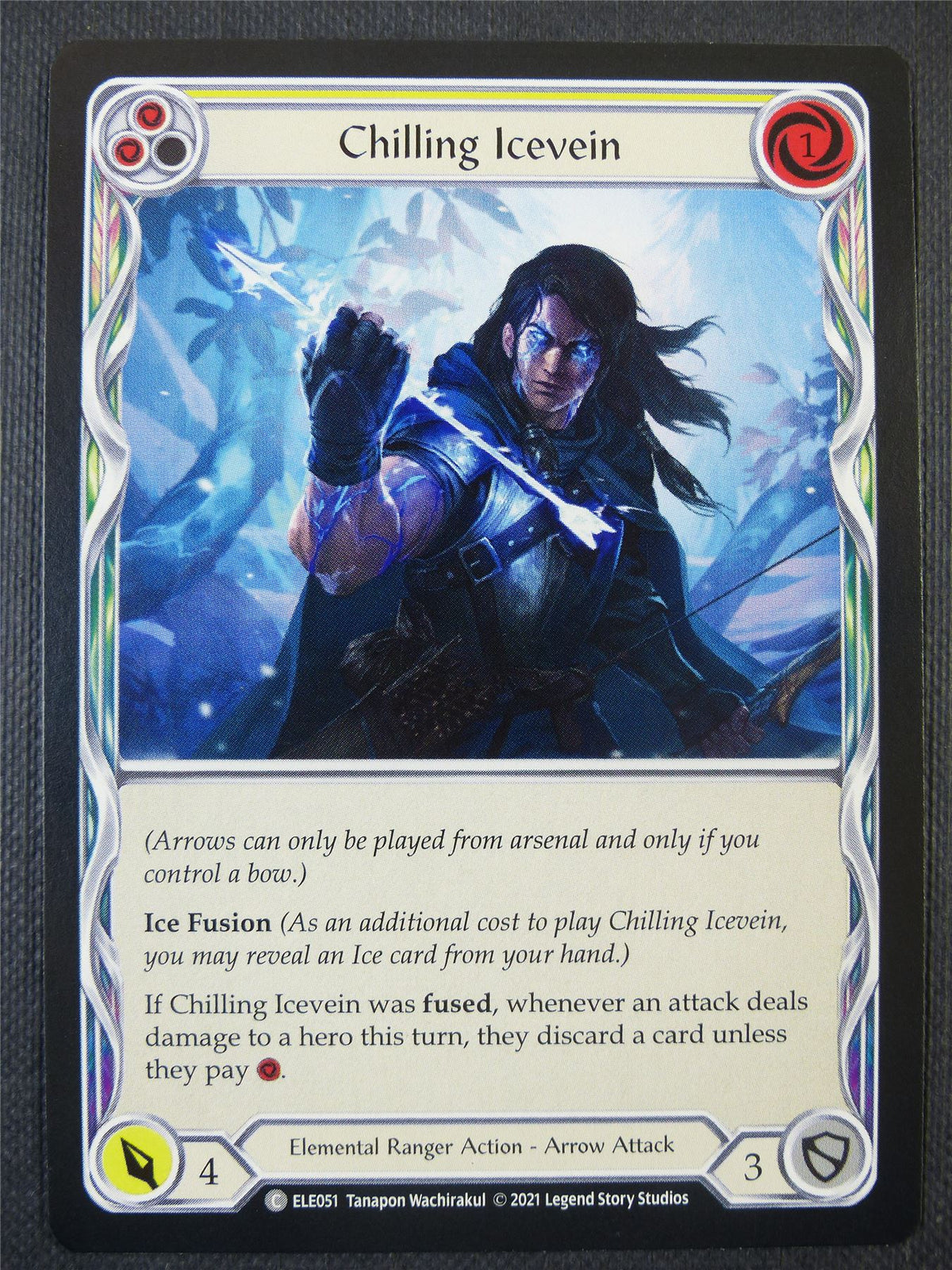 Chilling Icevein - Yellow - Tales of Aria 1st ed - Flesh and Blood Card #621
