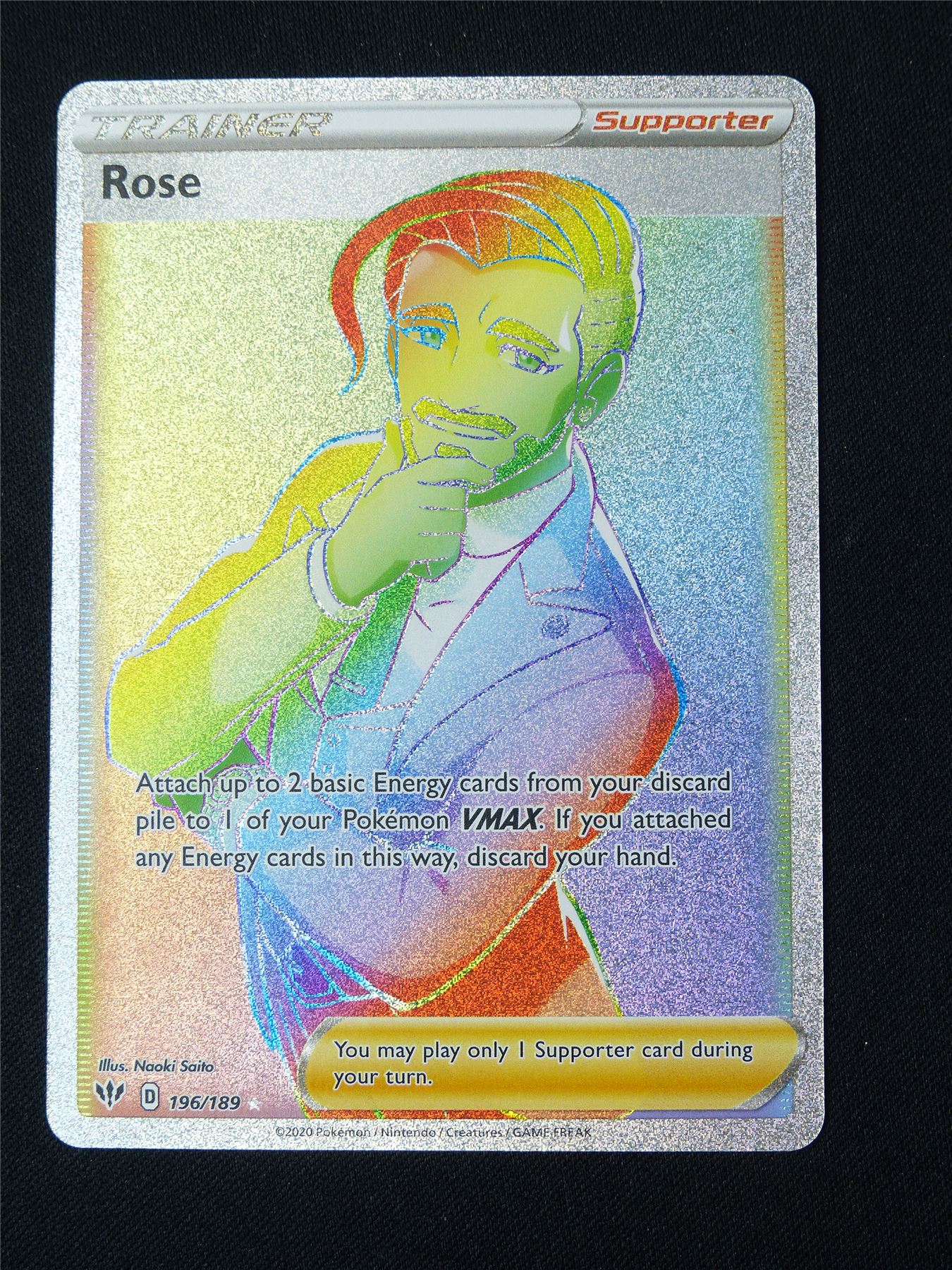 Rose 196/189 Rainbow Textured Holo - Pokemon Card #1ZB