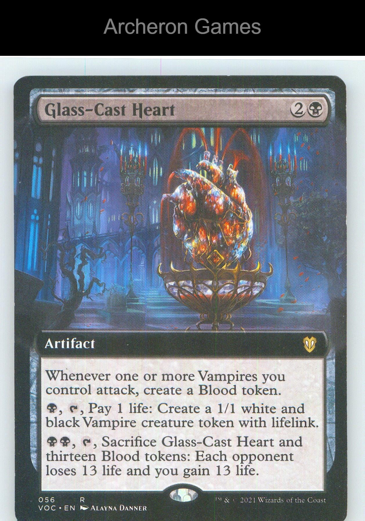 Glass-Cast Heart (Extended Art) VOC 56 R MTG Card NM/EX+