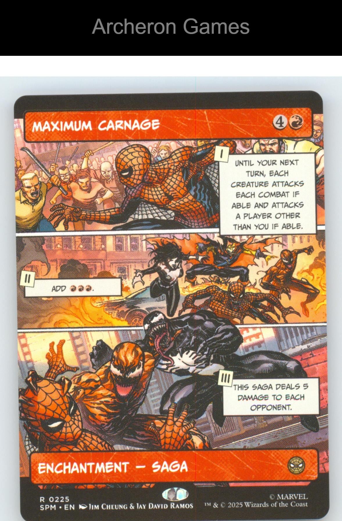 Maximum Carnage (Borderless) SPM 225 R MTG Card Marvel's Spider-Man