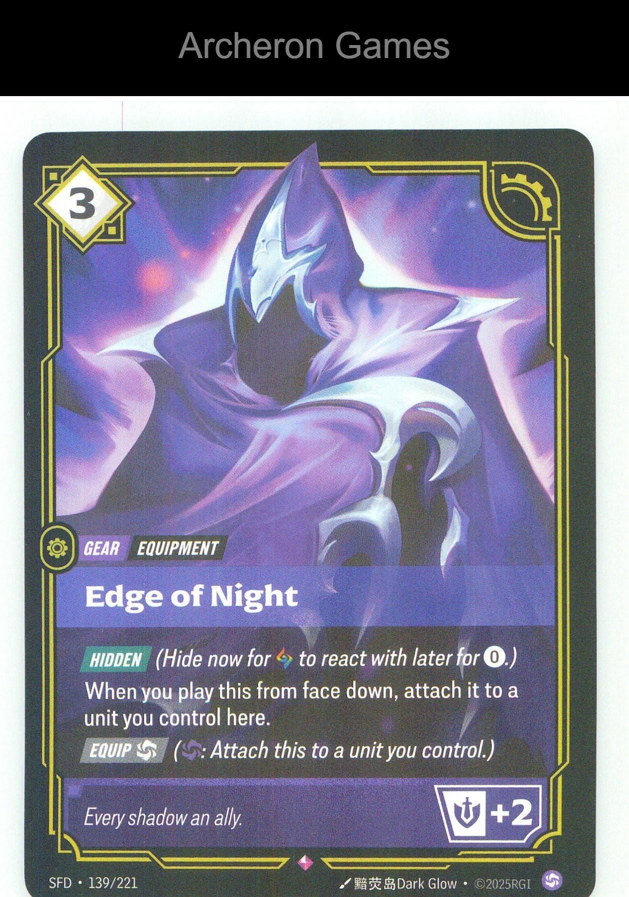 Edge of Night SFD 139/221 R Spiritforged Riftbound Card Foil