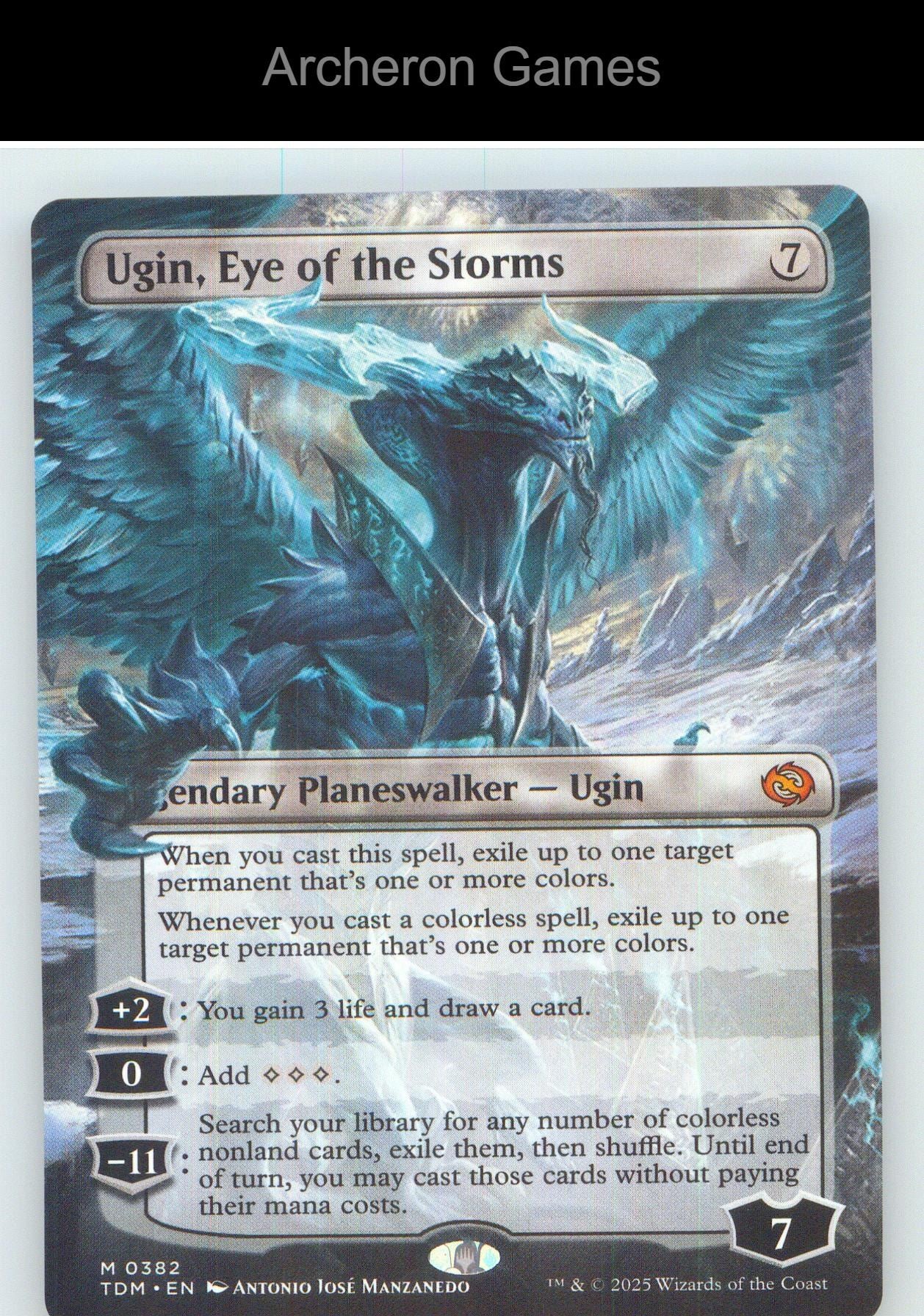 Ugin, Eye of the Storms (Borderless) TDM 382 Mythic MTG Card NM/EX+