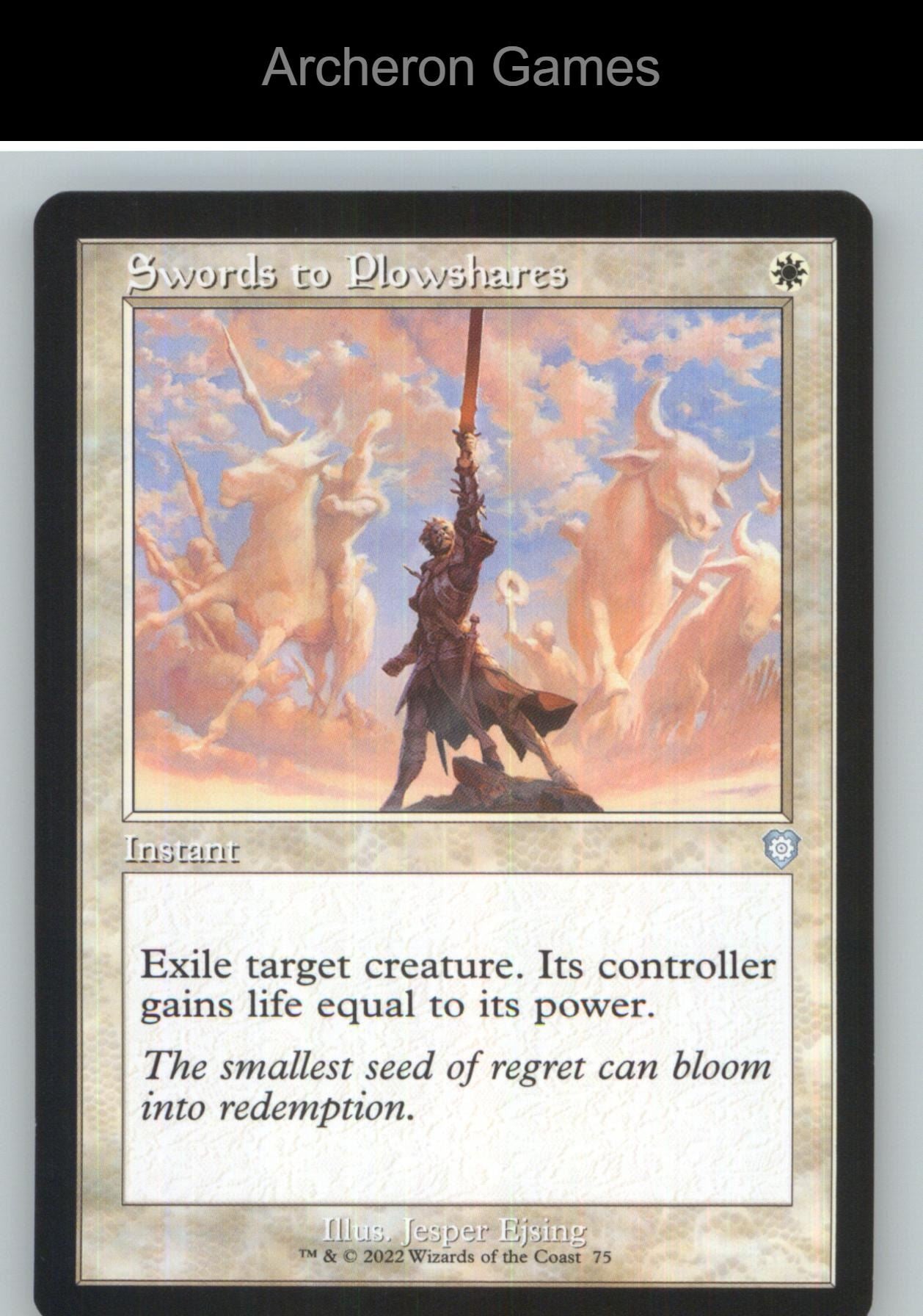 Swords to Plowshares (Retro Frame) BRC 75 UC MTG Card NM/EX+