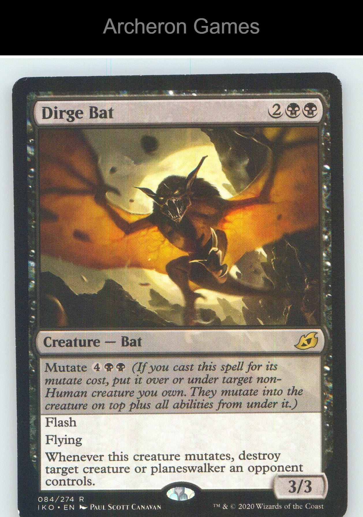 Dirge Bat IKO 84 R MTG Card NM/EX+