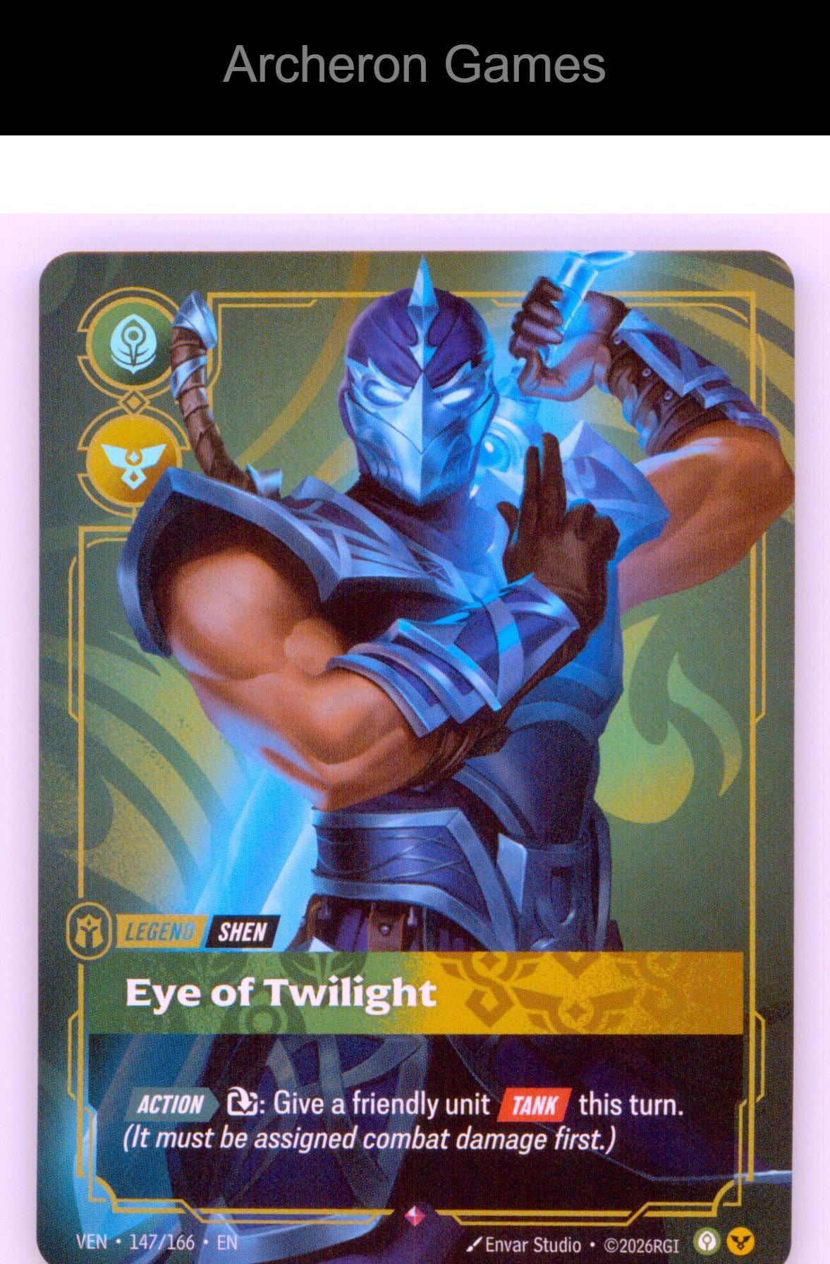 Shen - Eye of Twilight VEN 147/166 R Vendetta Riftbound Card