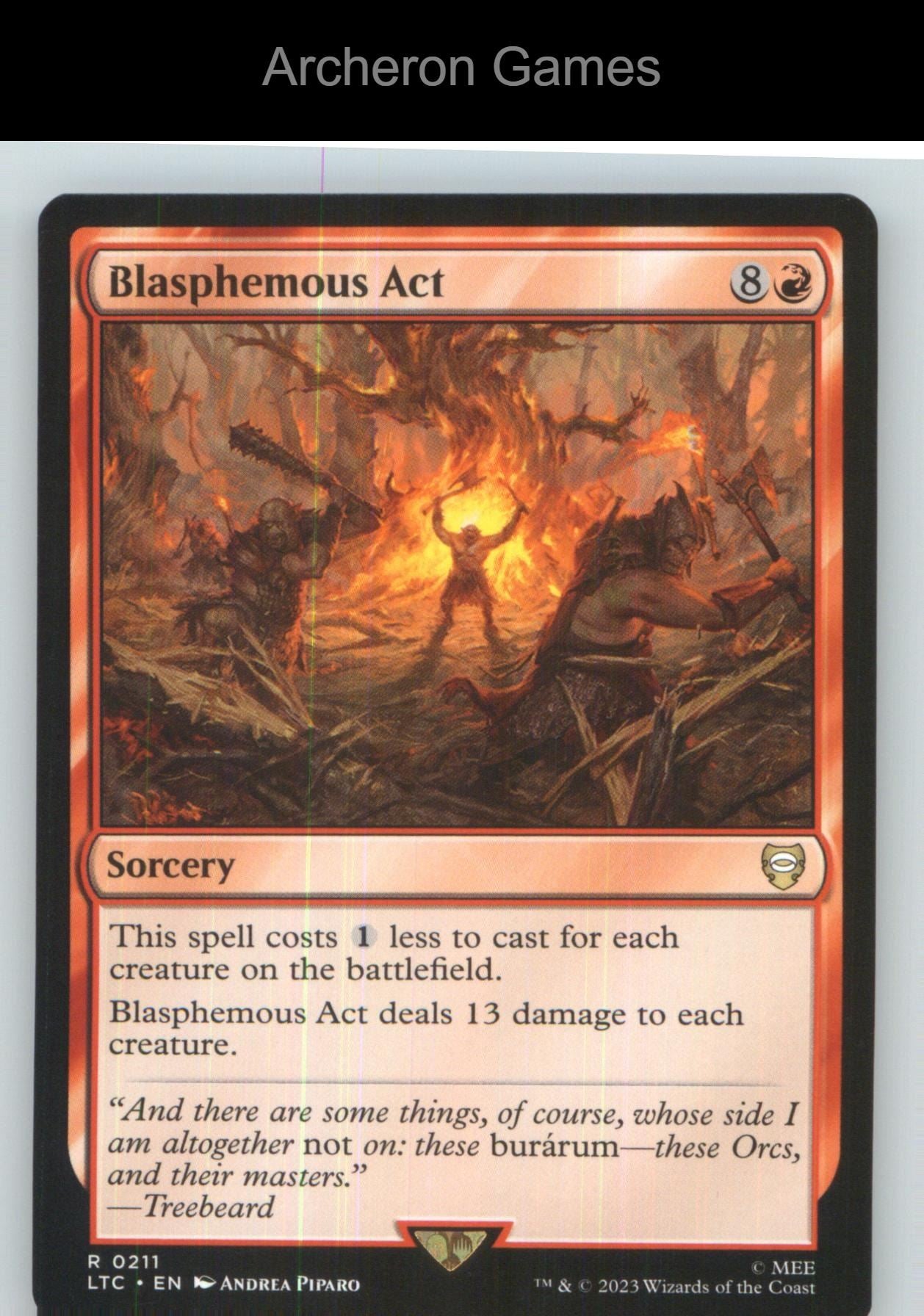 Blasphemous Act LTC 211 R MTG Card NM/EX+