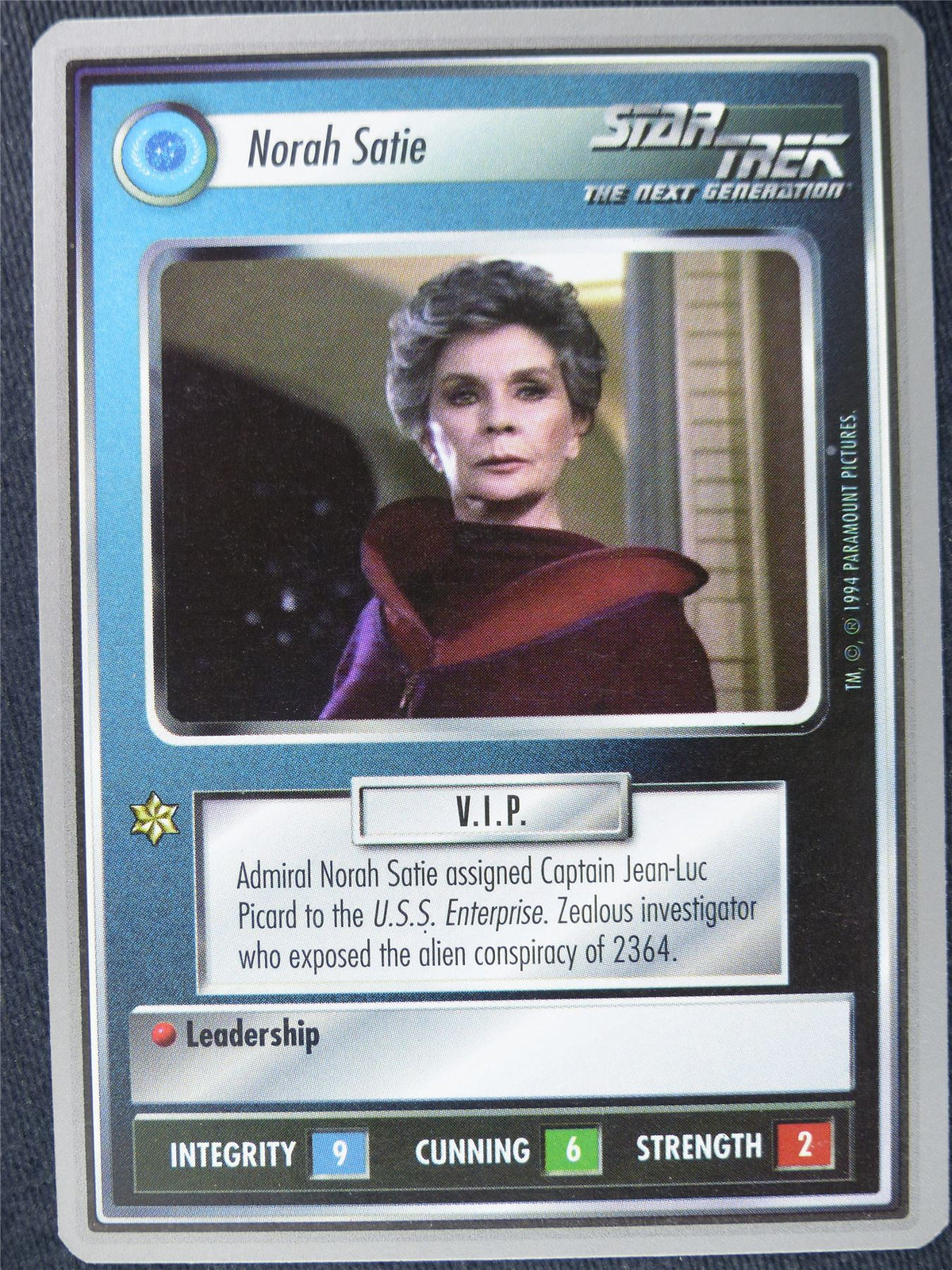 Norah Satie silver border - DS9 - Star Trek Cards #LU