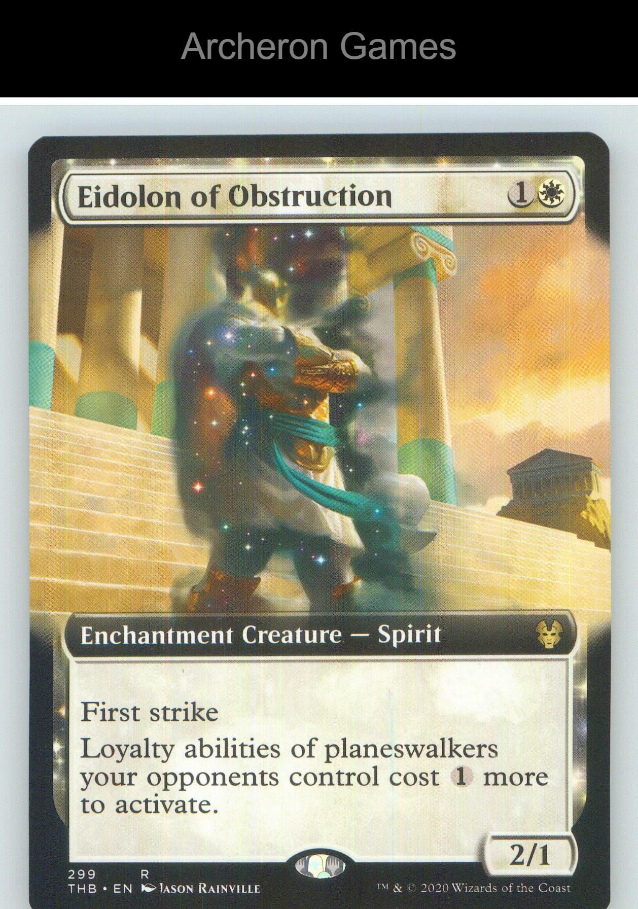 Eidolon of Obstruction (Extended Art) THB 299 R MTG Card NM/EX+
