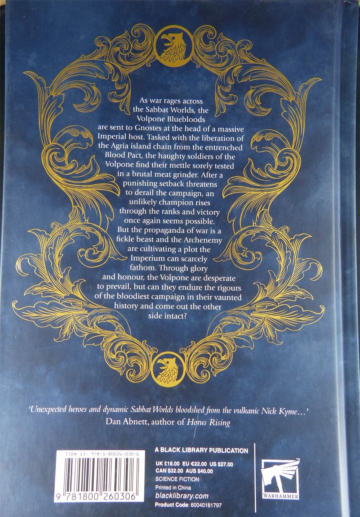 Volpone Glory: A bluebloods novel - Hard Back Novel - Warhammer 40k #1KK