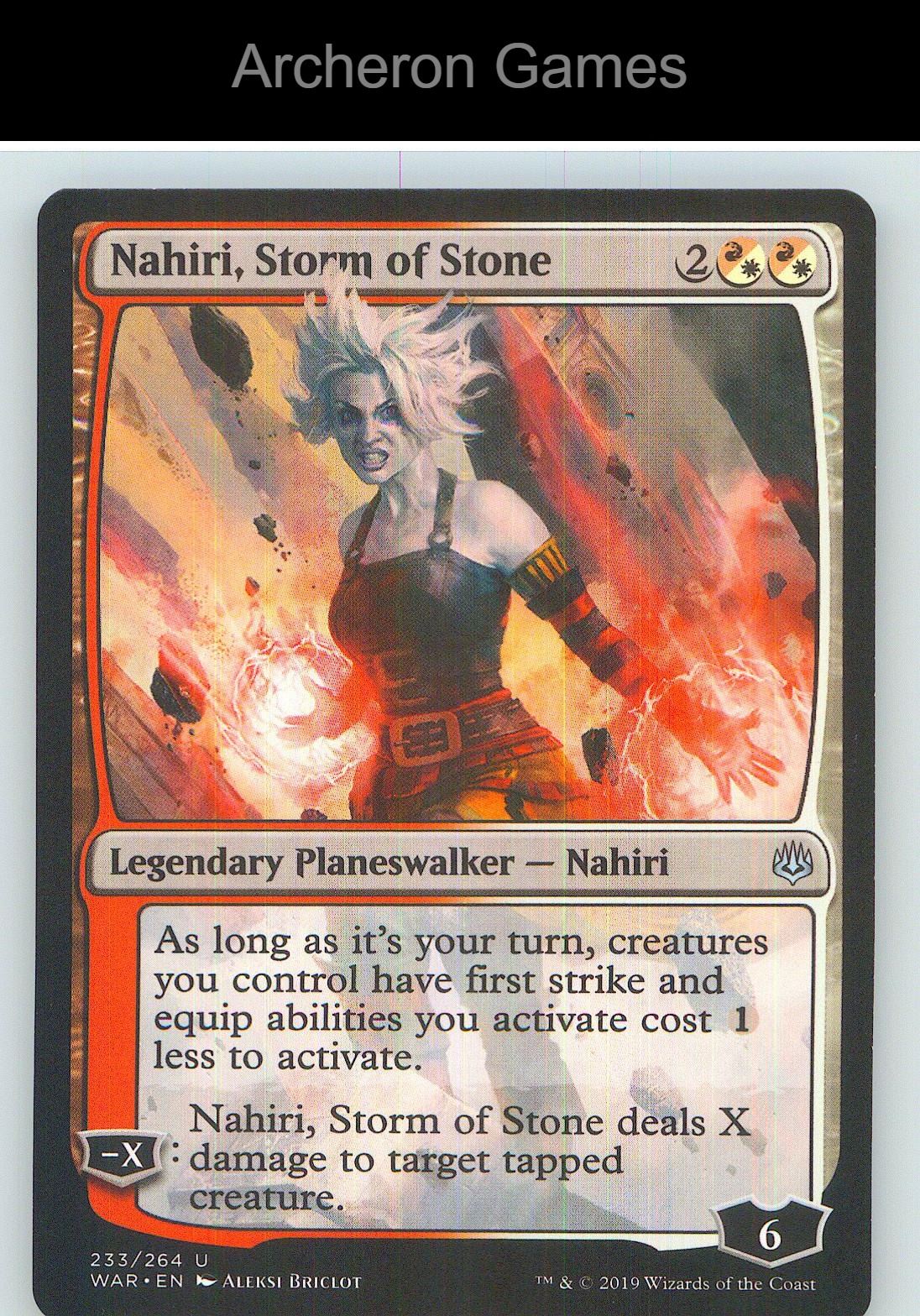Nahiri, Storm of Stone WAR 233 UC MTG Card NM/EX+
