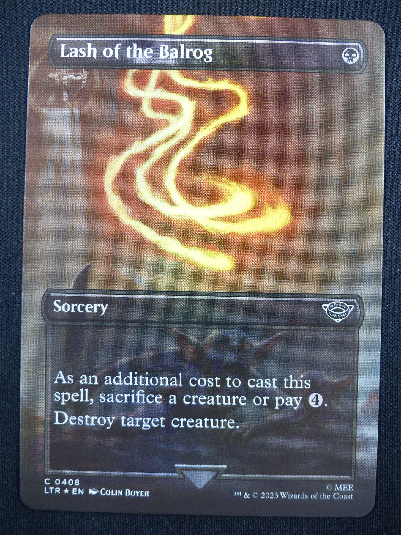 balrog card mtg Lash of the Balrog Borderless Foil - LTR