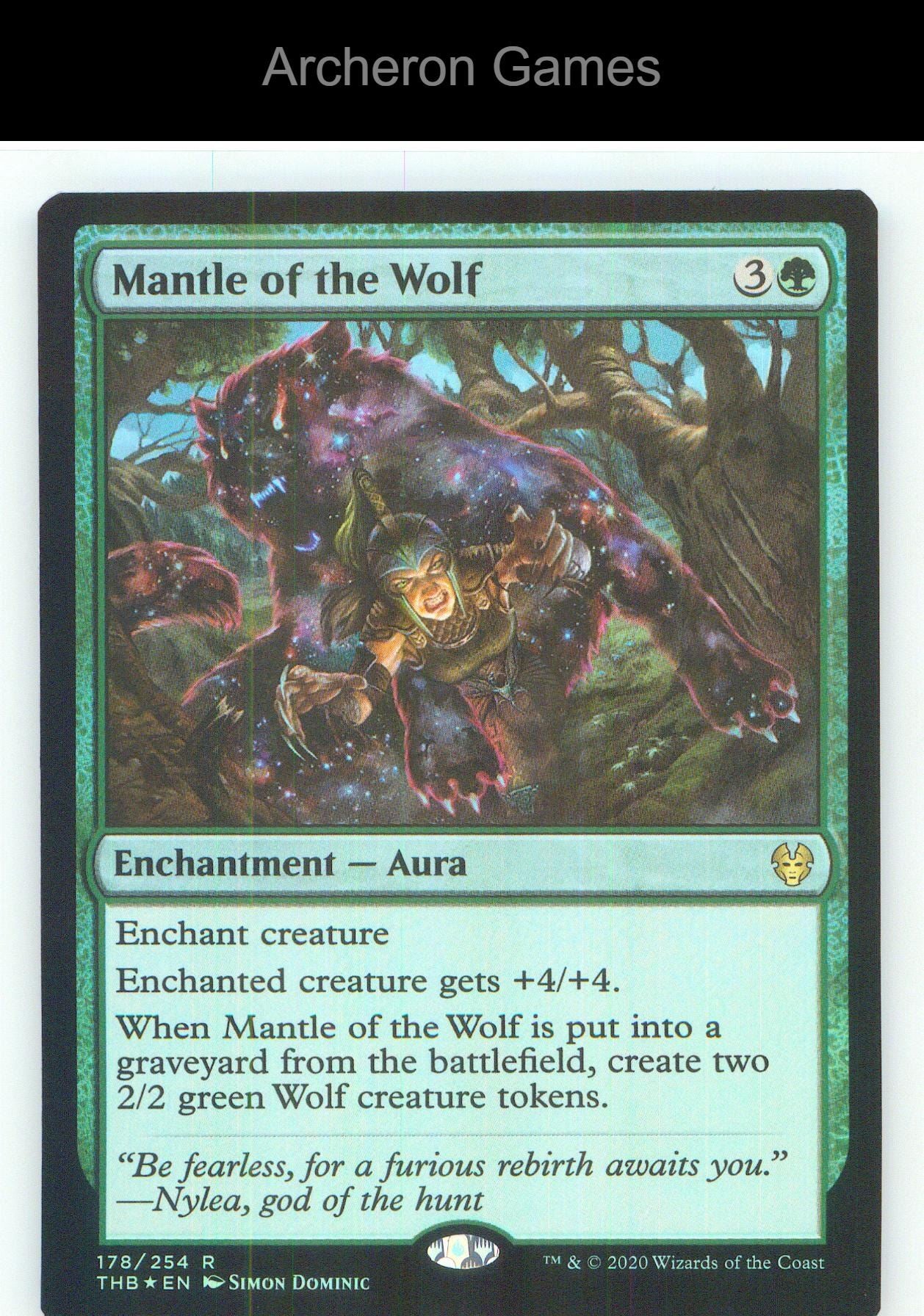 Mantle of the Wolf THB 178 R MTG Card NM/EX+ Foil