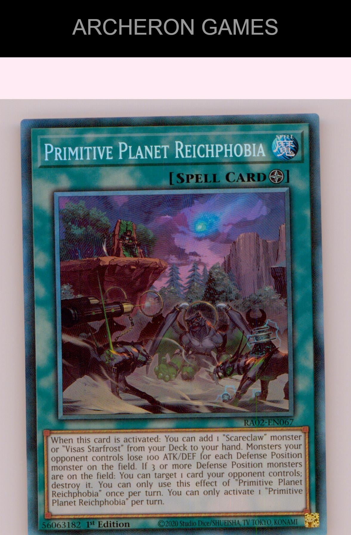 Primitive Planet Reichphobia (PCR) YUGIOH Card 1st Edition