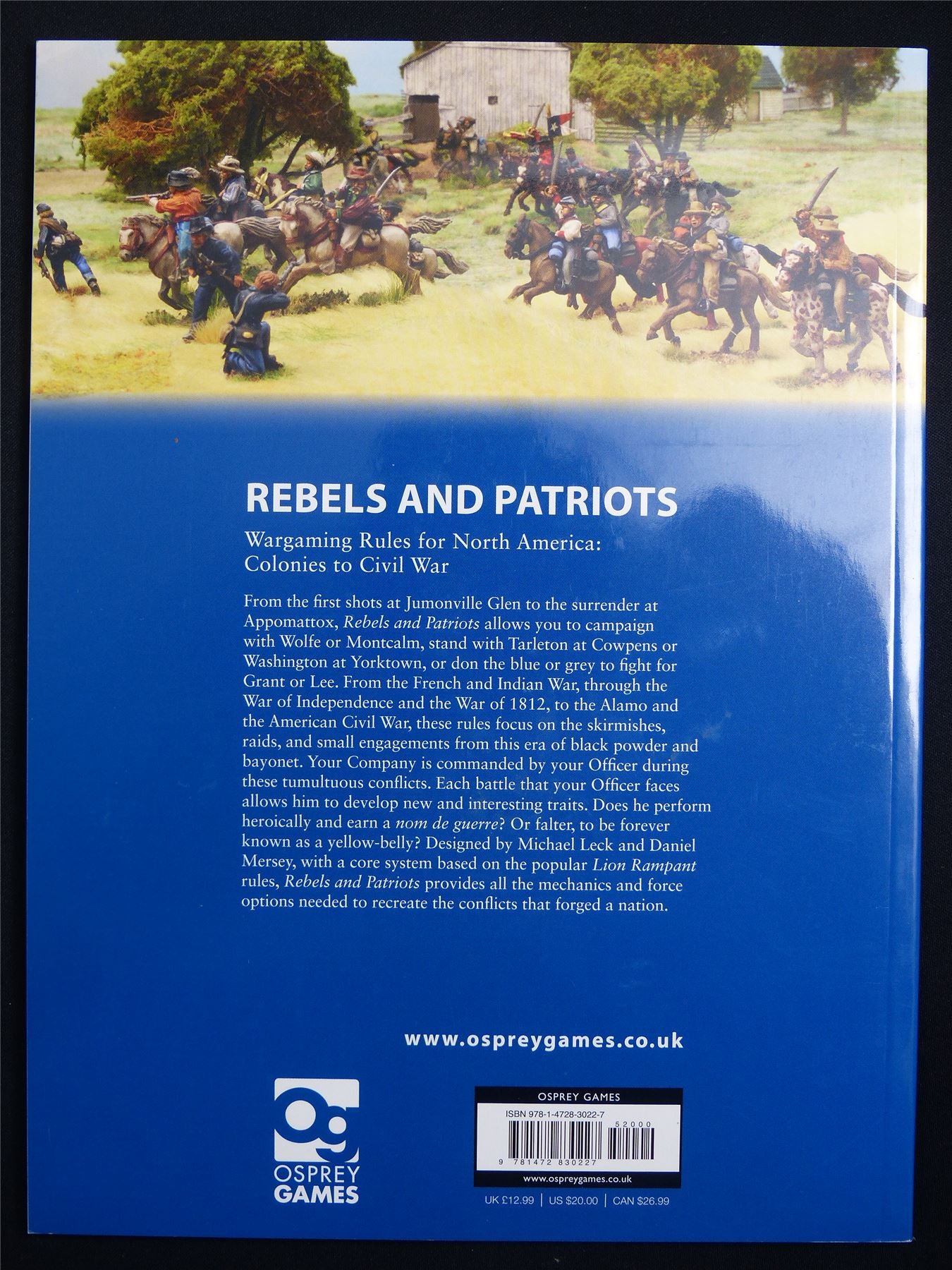 Rebels and Patriots: Wargaming Rulebook - Osprey Wargames 23 Softback #DI