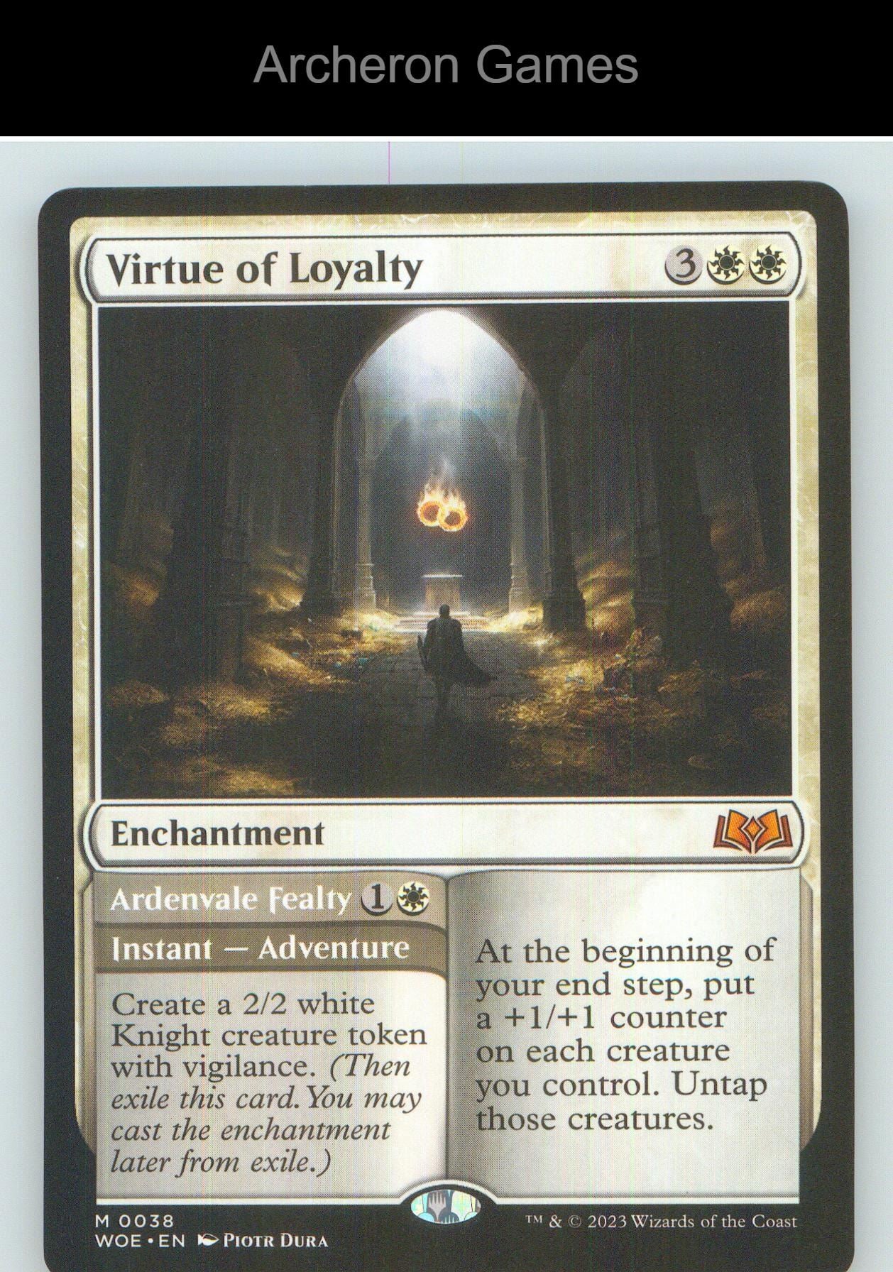 Virtue of Loyalty WOE 38 Mythic MTG Card NM/EX+