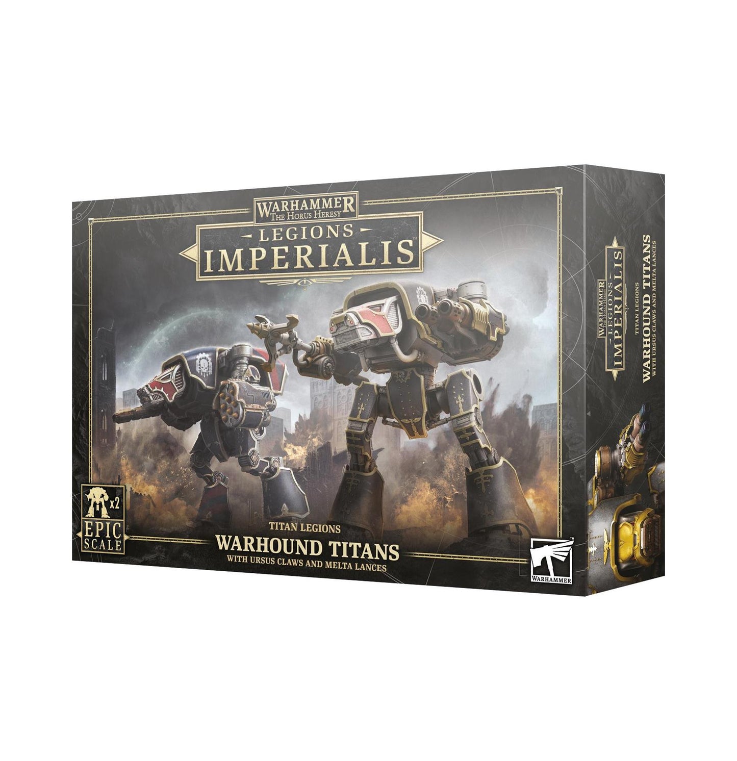 Warhound Titans with Ursus claw and Melta lance- Titan legions - Legions Imperialis - Warhammer The Horus Heresy - Available from 13/04/2024